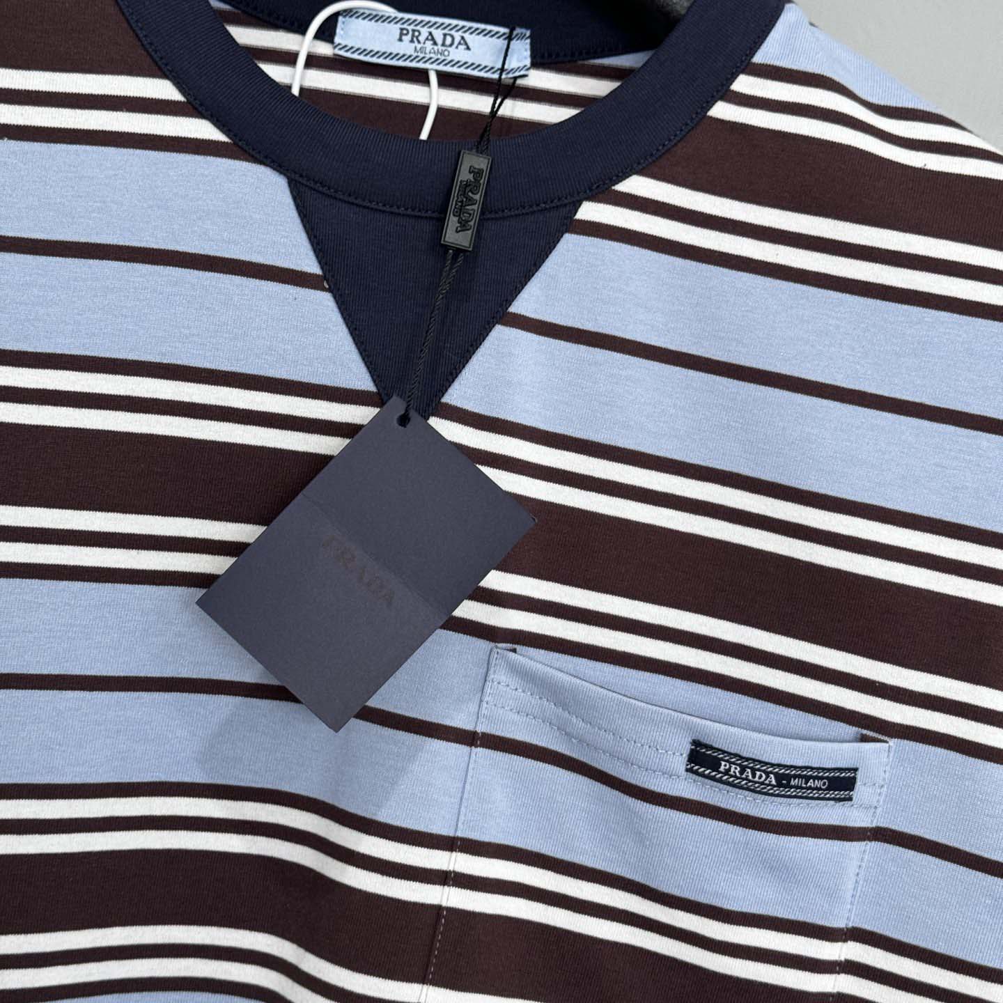 Prada Oversized Striped Jersey T-shirt - DopestKickz