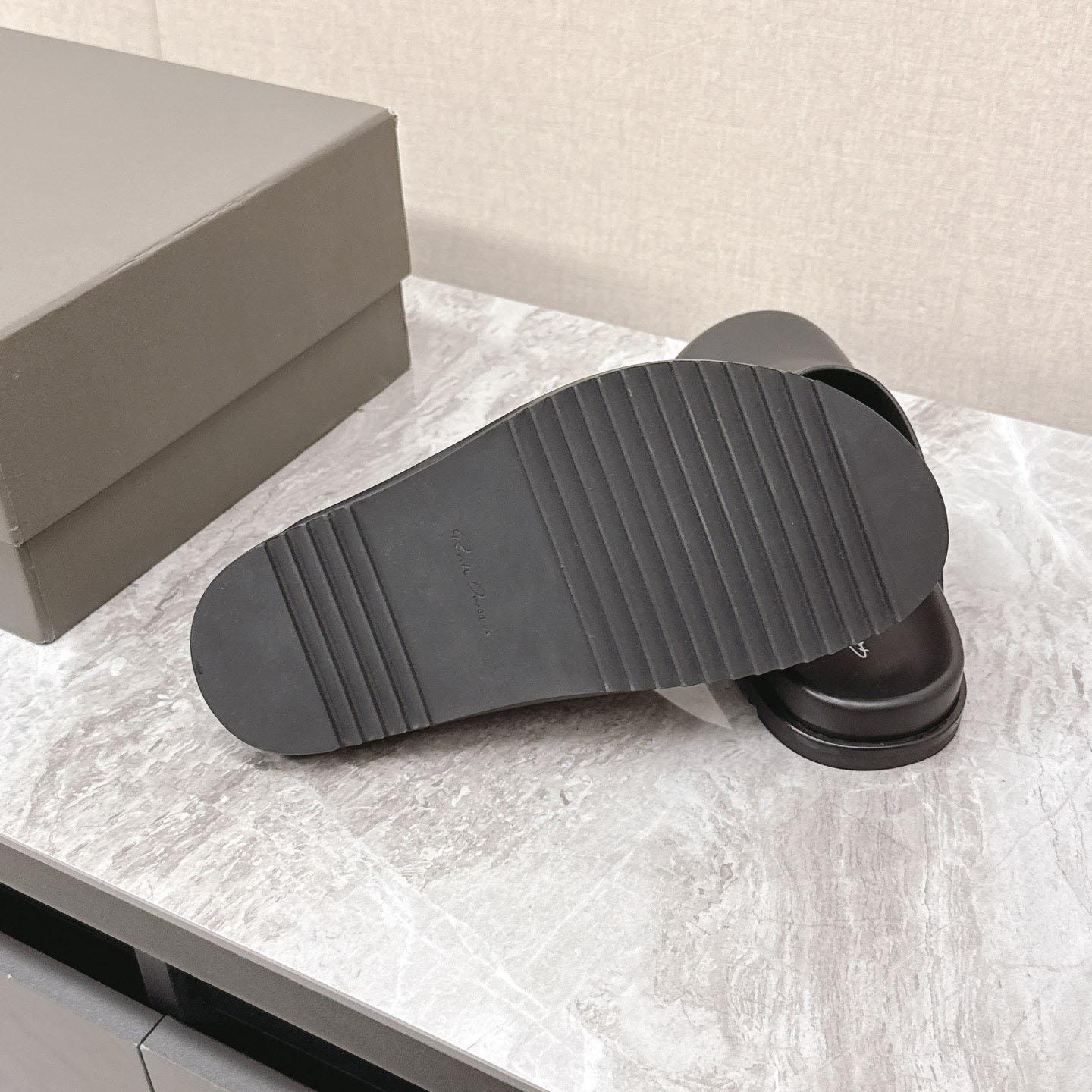 Rick Owens Porterville Granola Leather Mules - DopestKickz