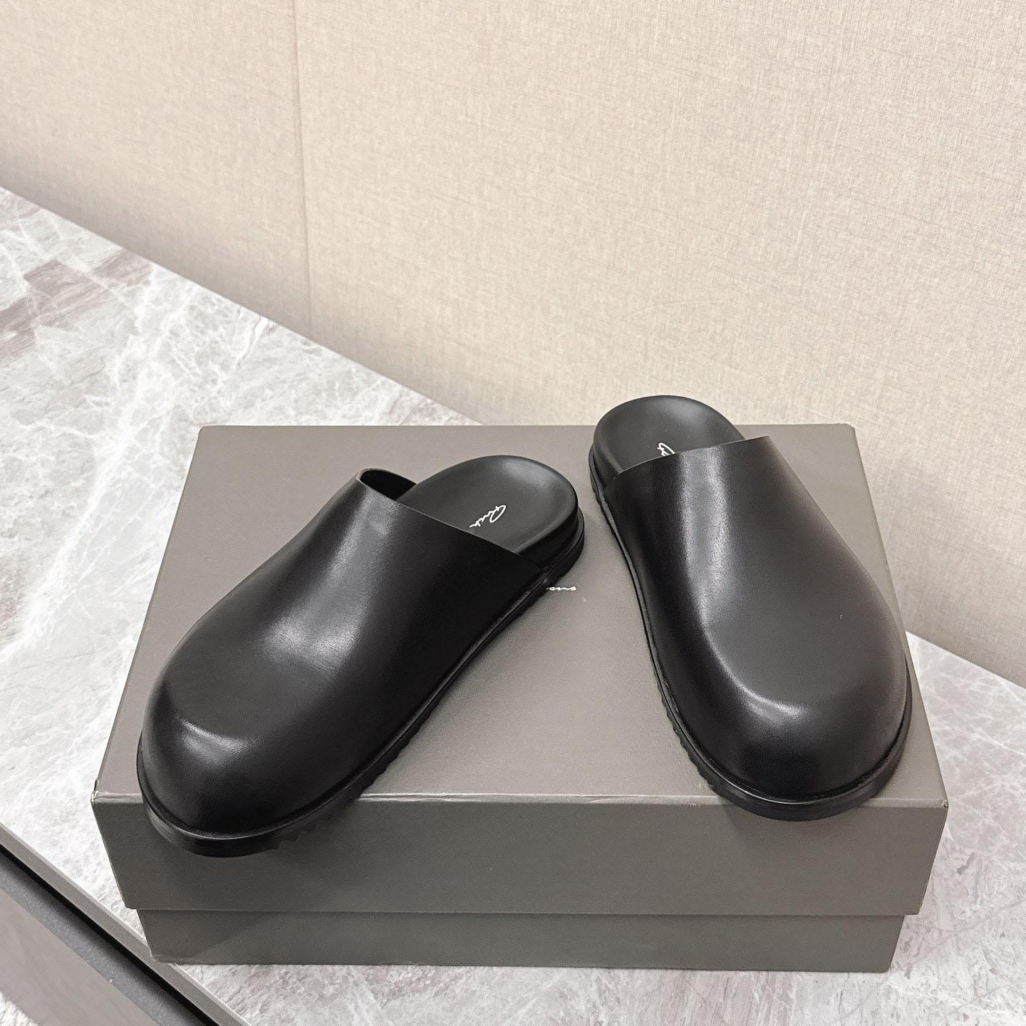 Rick Owens Porterville Granola Leather Mules - DopestKickz