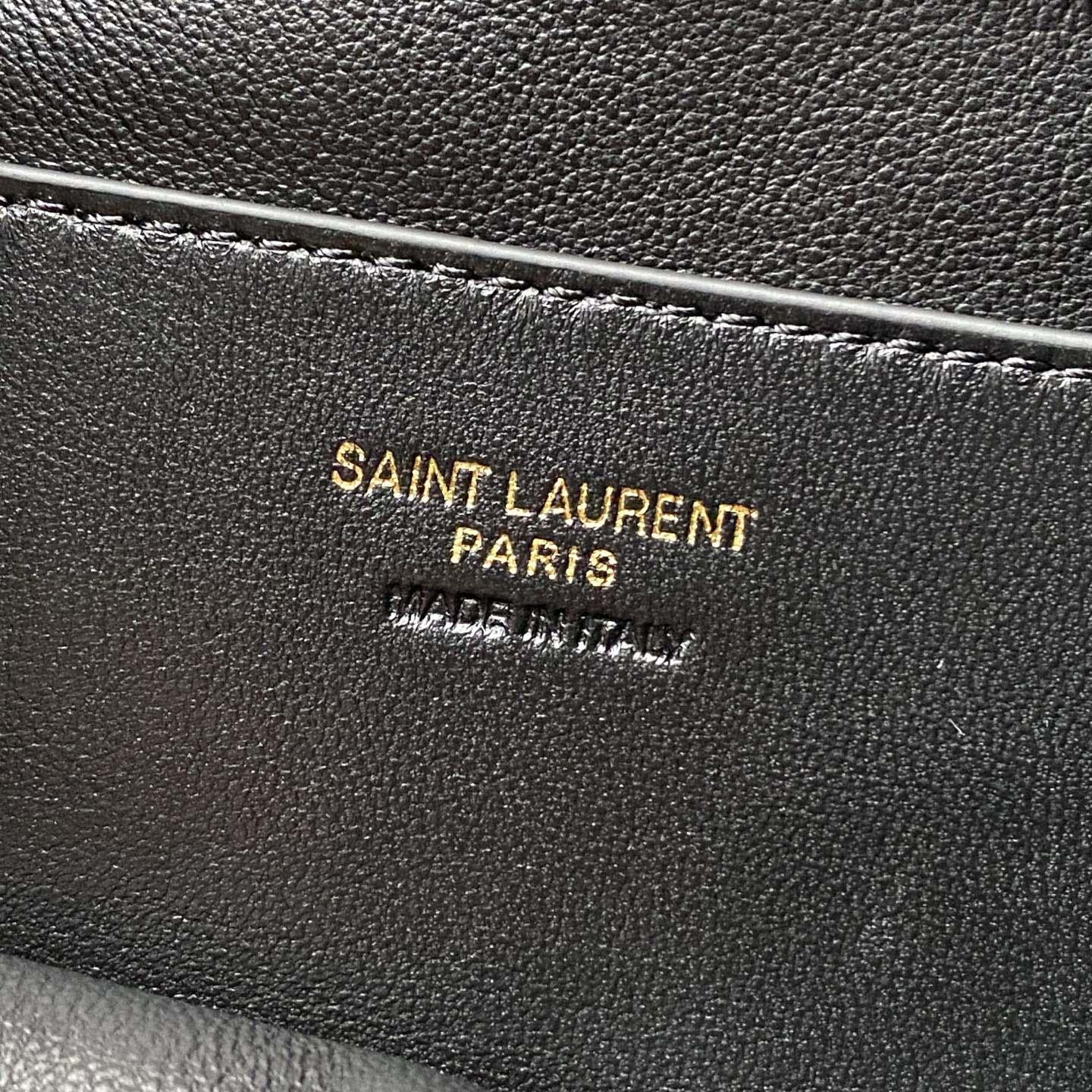 Saint Laurent Cassandre Large Pouch On Chain In Lambskin - DopestKickz
