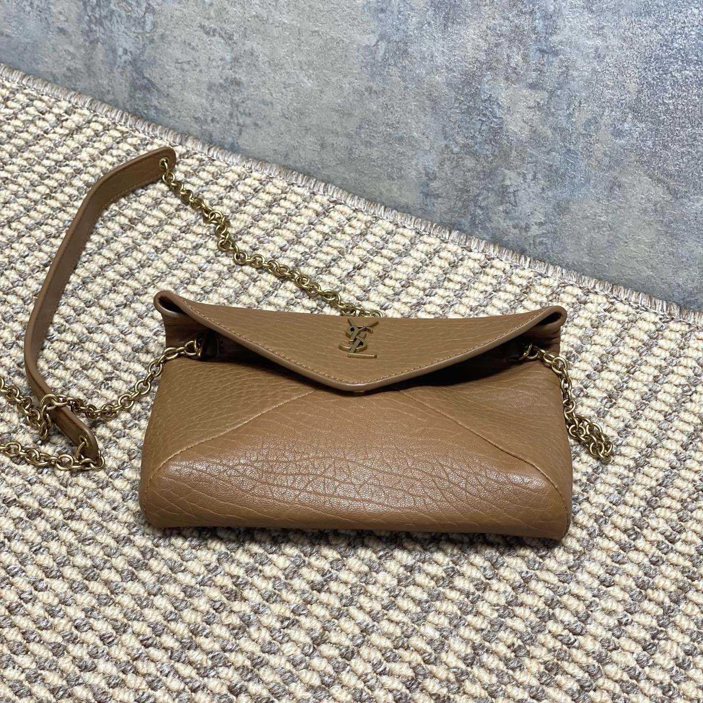 Saint Laurent Cassandre Small Chain Clutch In Lambskin - DopestKickz