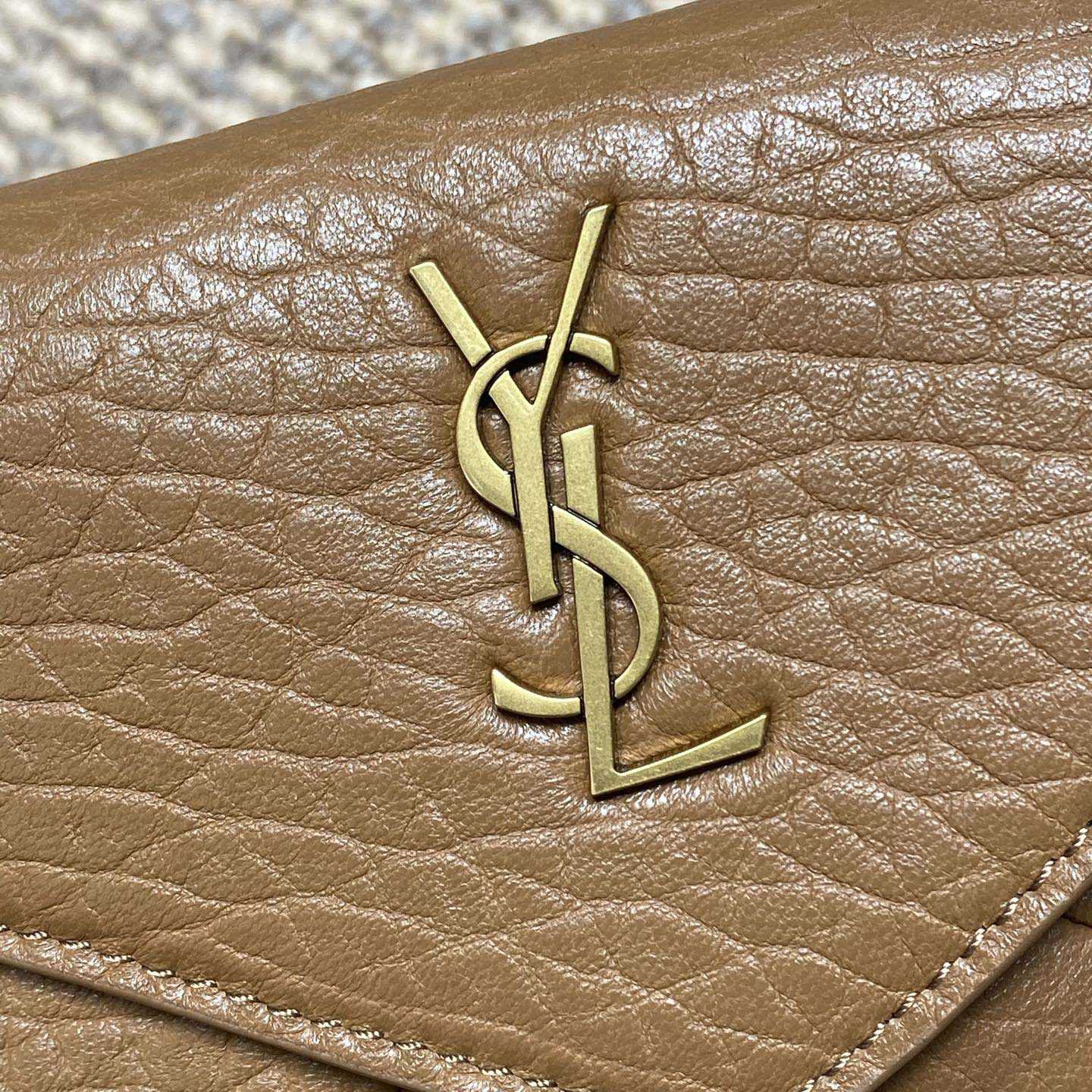 Saint Laurent Cassandre Small Chain Clutch In Lambskin - DopestKickz