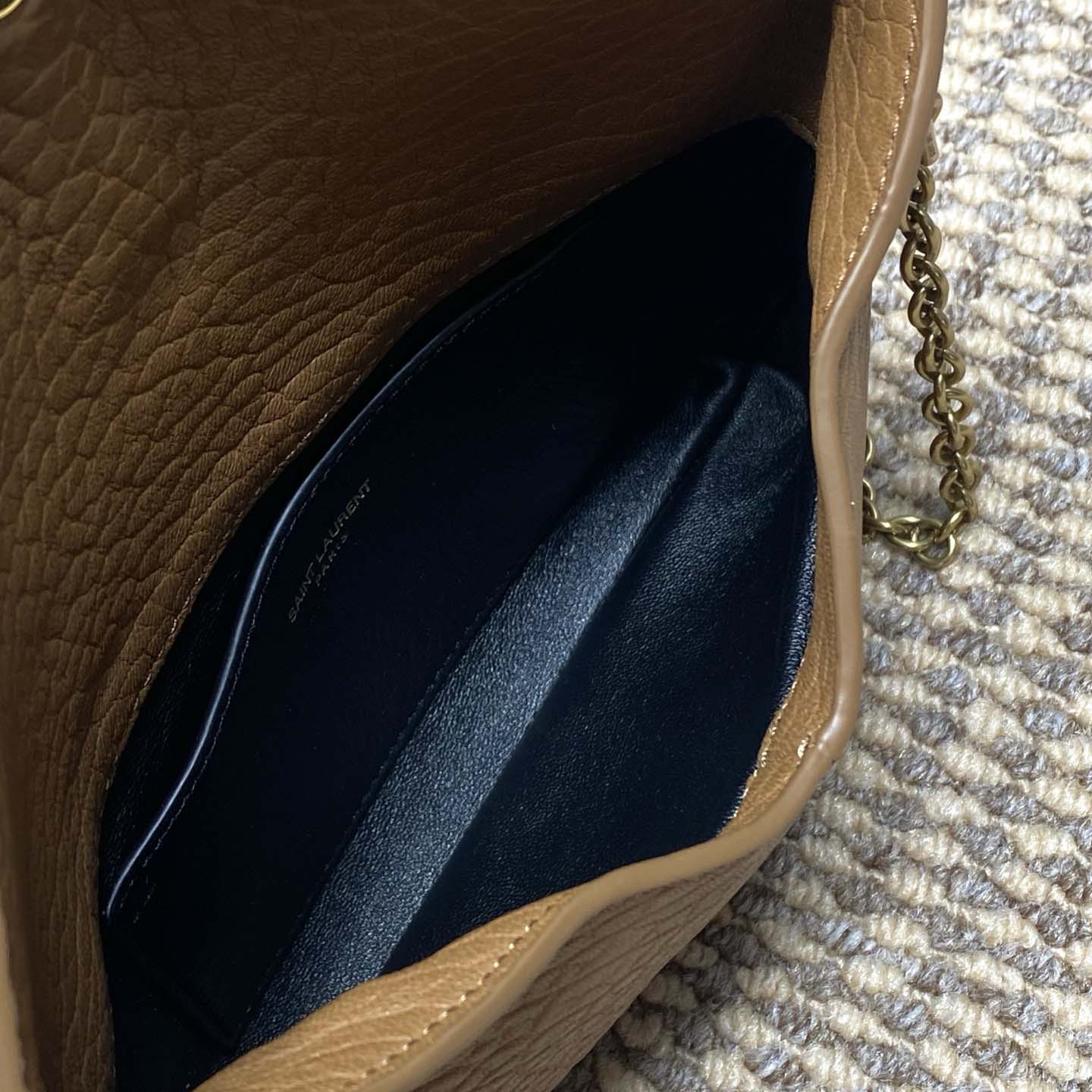 Saint Laurent Cassandre Small Chain Clutch In Lambskin - DopestKickz