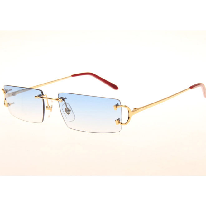 Cartier CT 4193830 Sunglasses In Gold Gradient Blue - DopestKickz
