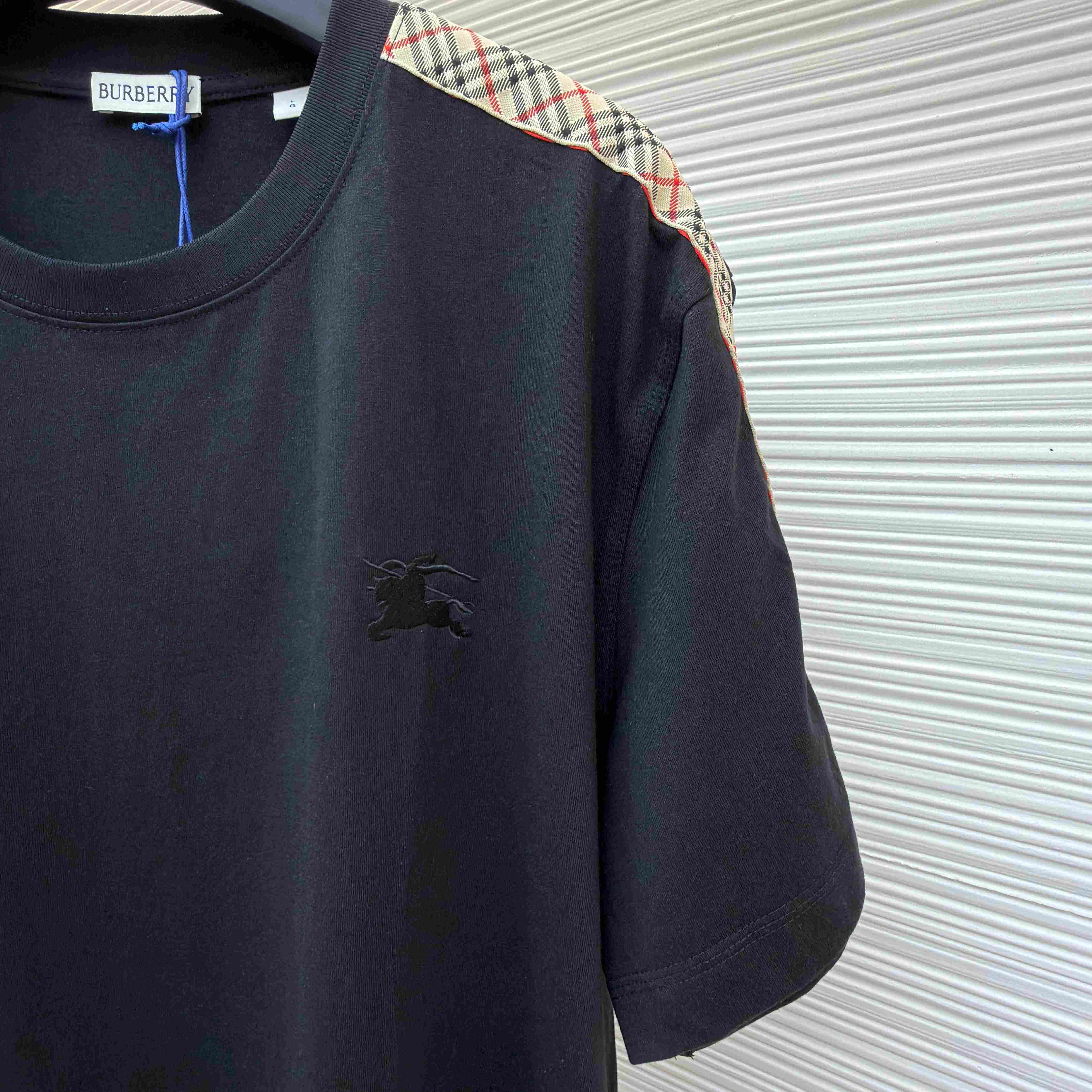 Burberry Check Trim Cotton T-shirt - DopestKickz