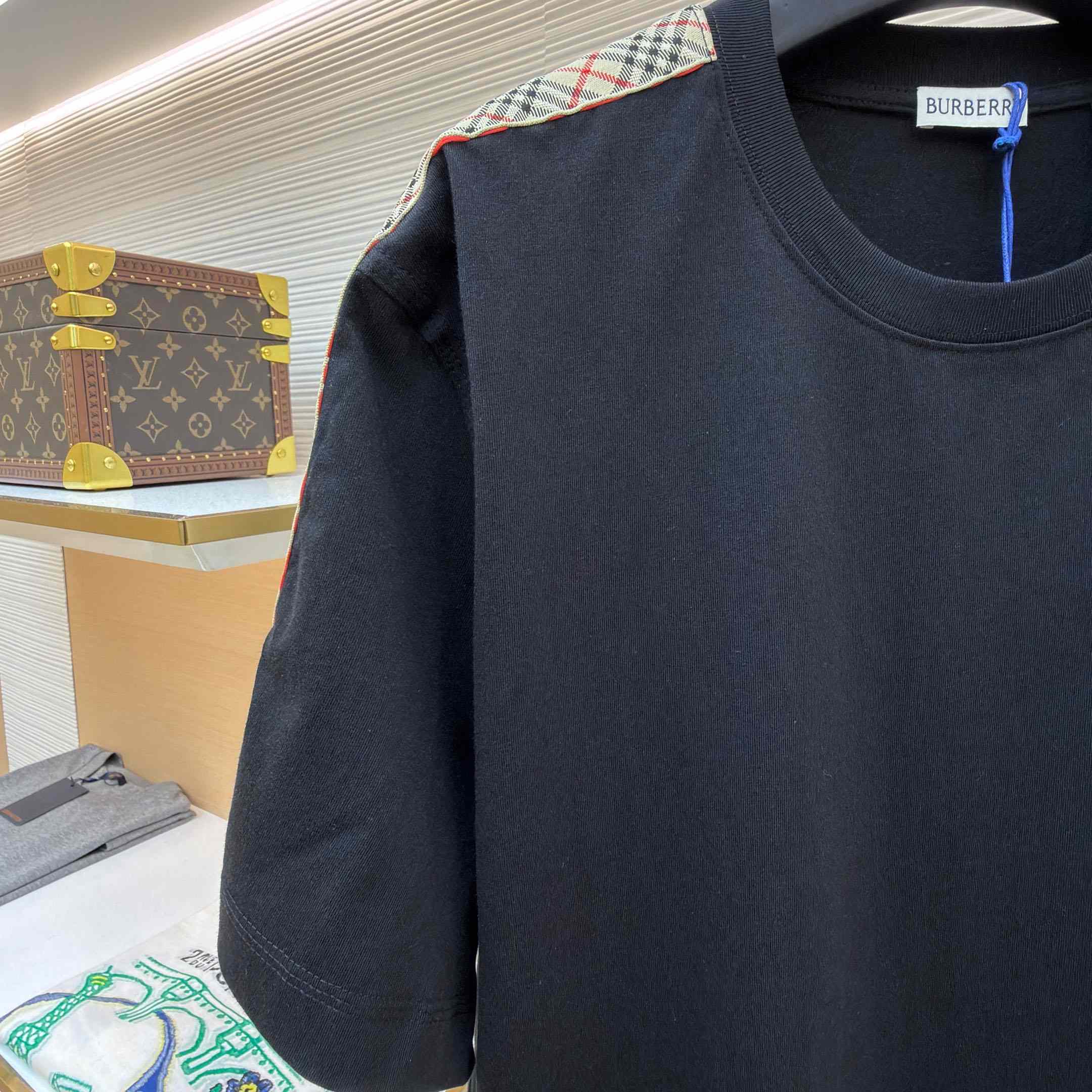 Burberry Check Trim Cotton T-shirt - DopestKickz