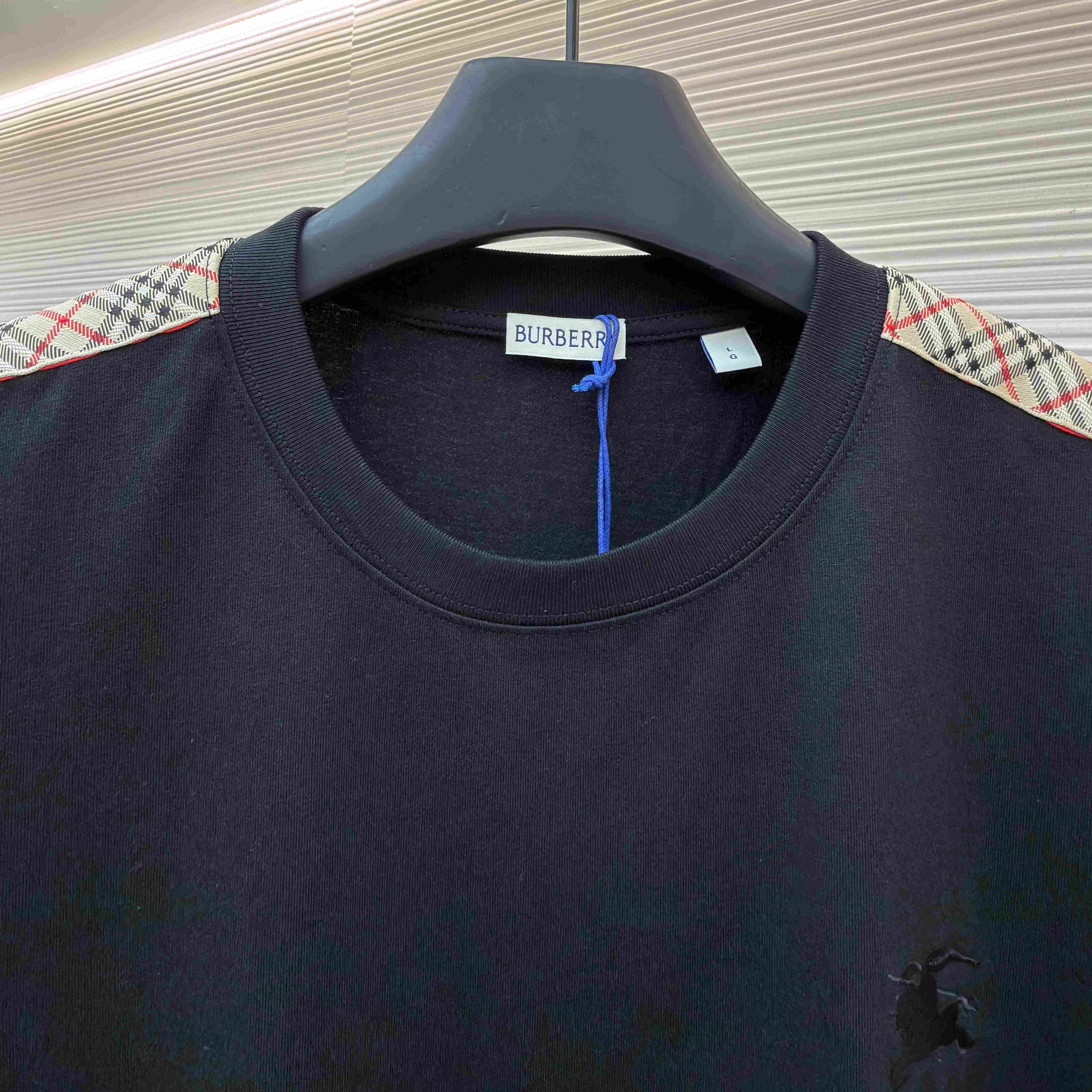 Burberry Check Trim Cotton T-shirt - DopestKickz