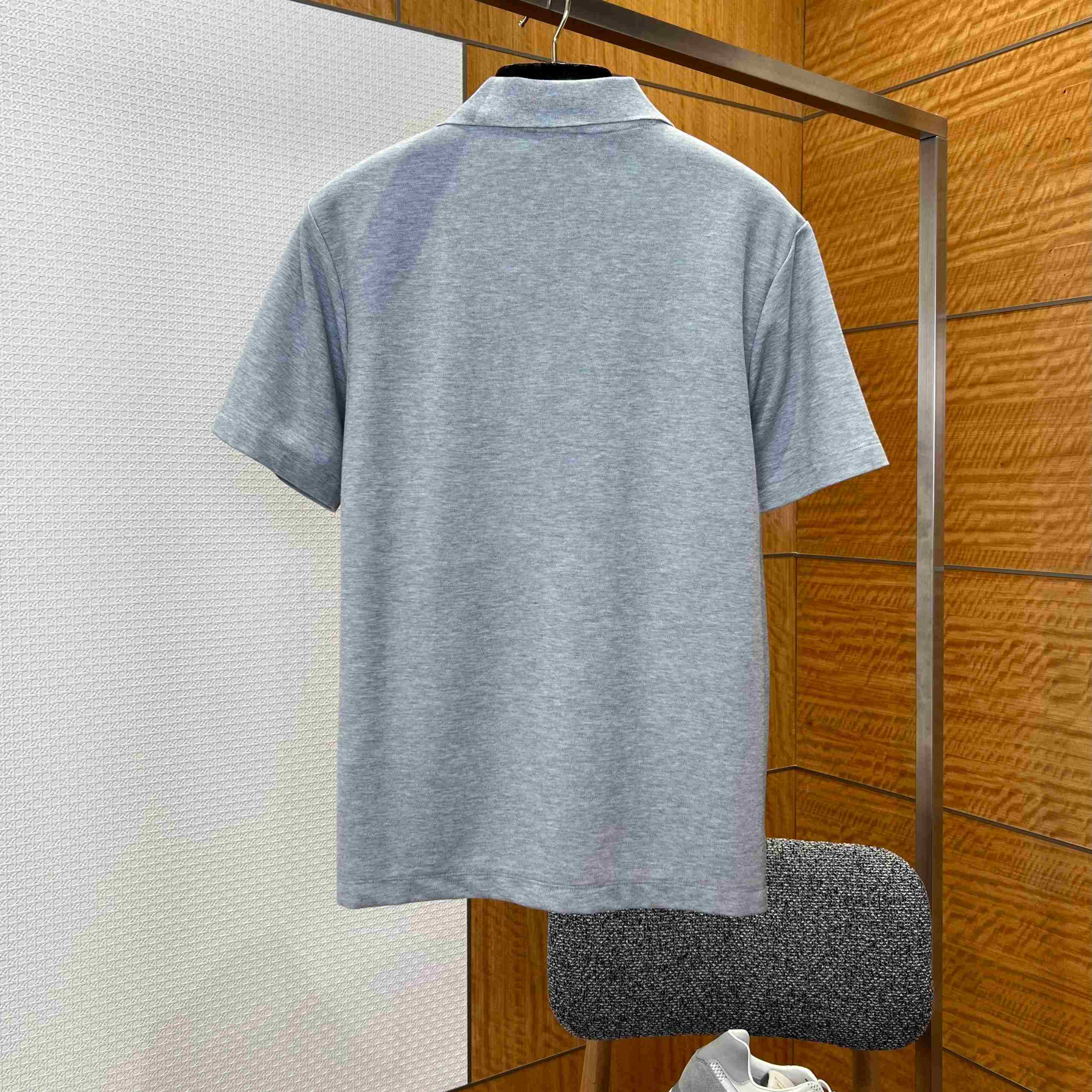 Dior Polo Shirt Gray Cotton Piqué - DopestKickz