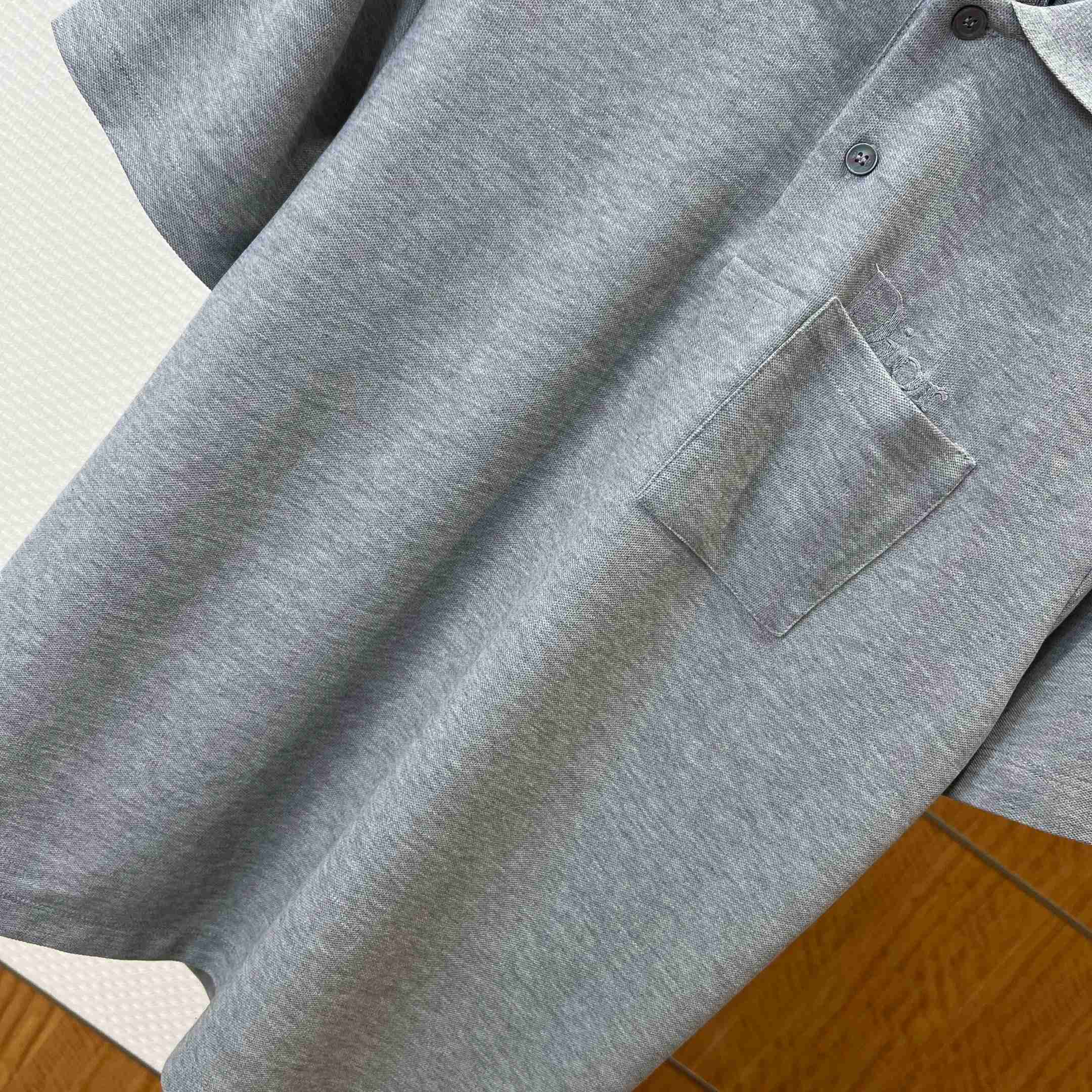 Dior Polo Shirt Gray Cotton Piqué - DopestKickz