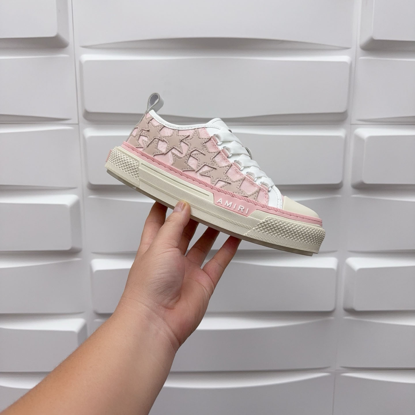 Amiri Stars Low-Top Canvas Platform Sneakers - DopestKickz