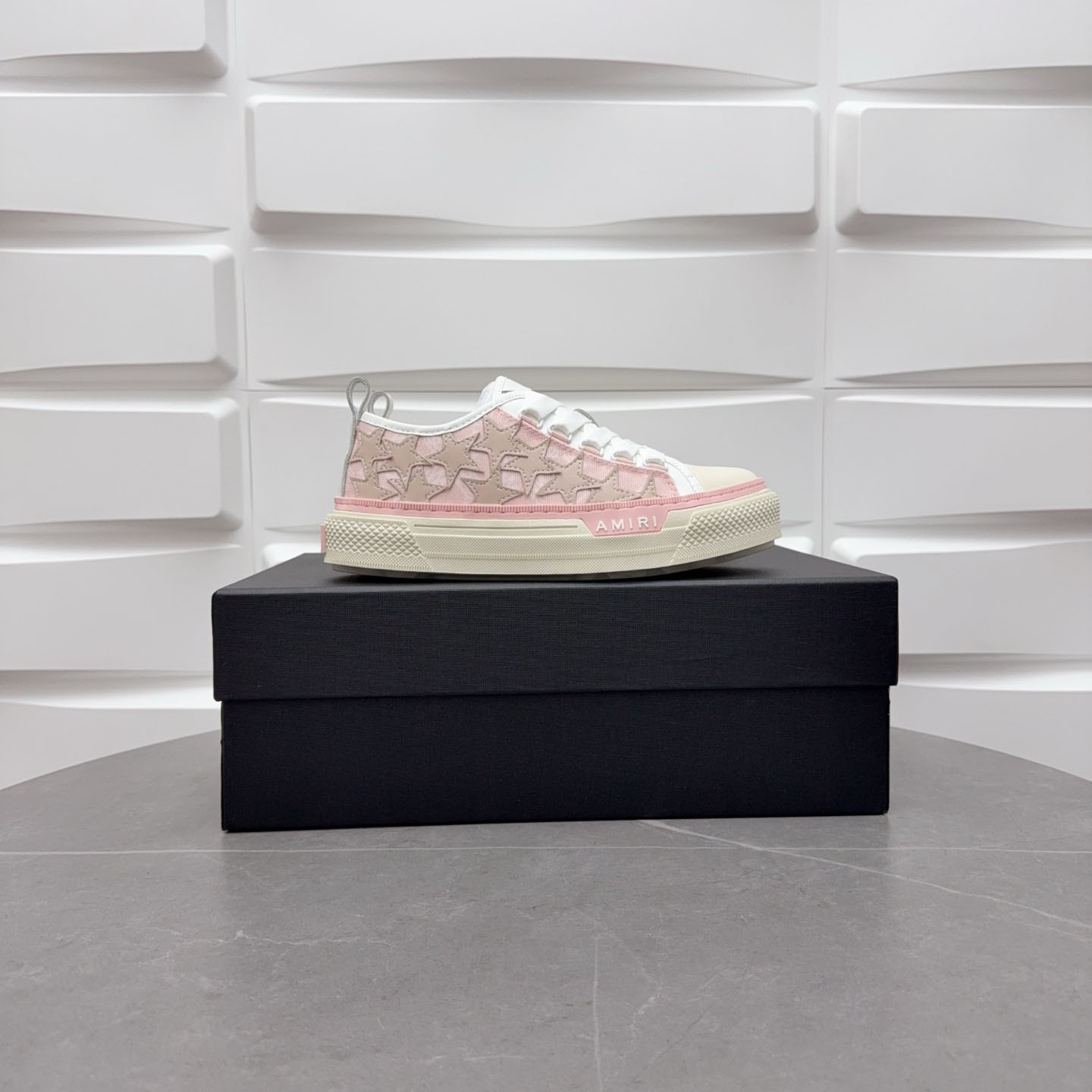 Amiri Stars Low-Top Canvas Platform Sneakers - DopestKickz