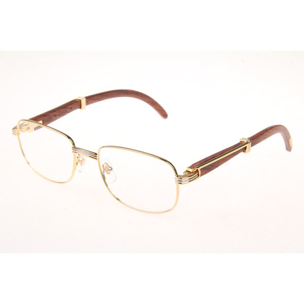 Cartier CT 7381148 Wood Eyeglasses In Gold - DopestKickz