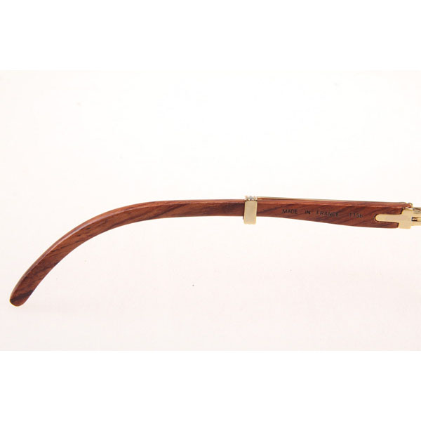 Cartier CT 7381148 Wood Eyeglasses In Gold - DopestKickz