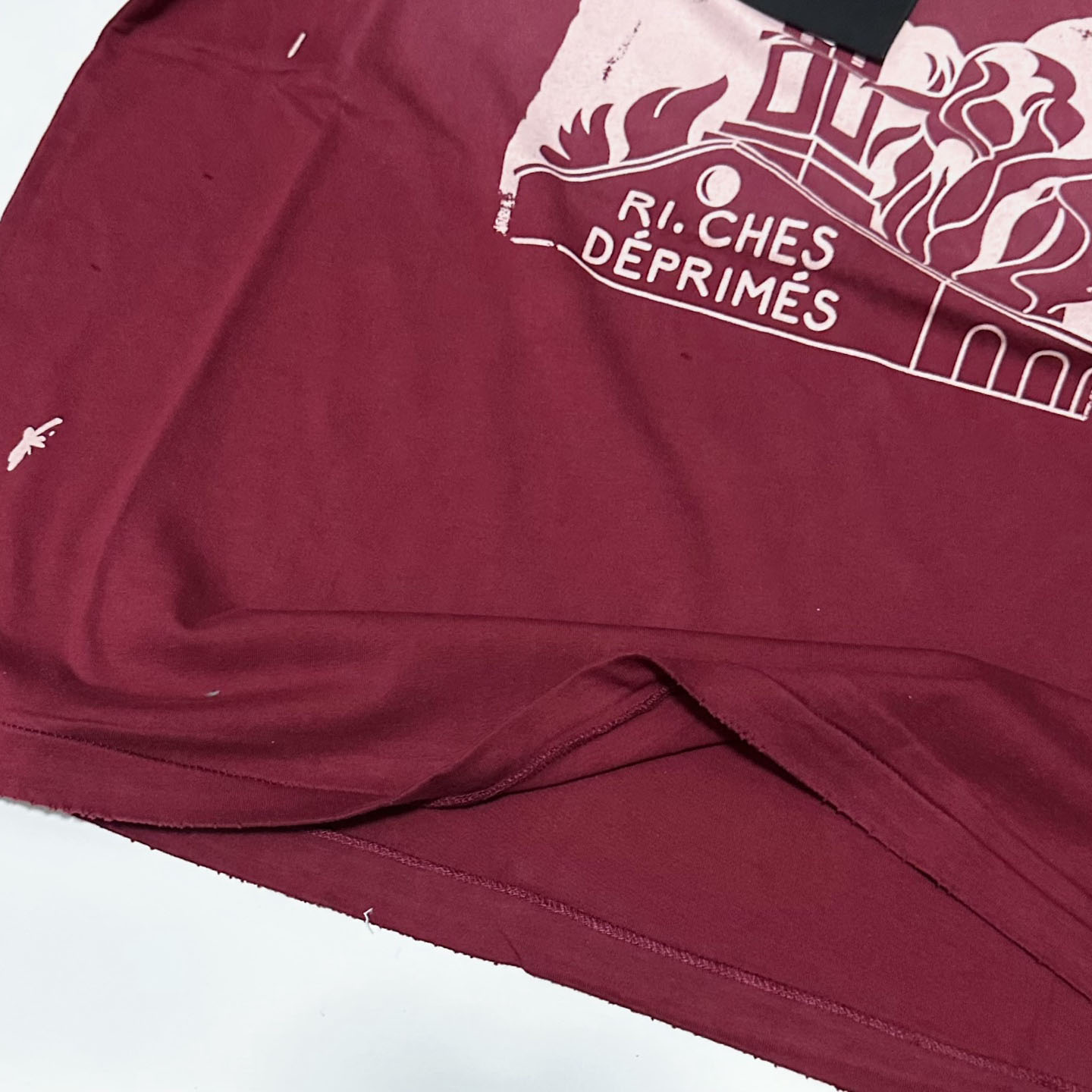 Enfants Riches Déprimés Burning Church T-Shirt 'Dark Scarlet' - DopestKickz