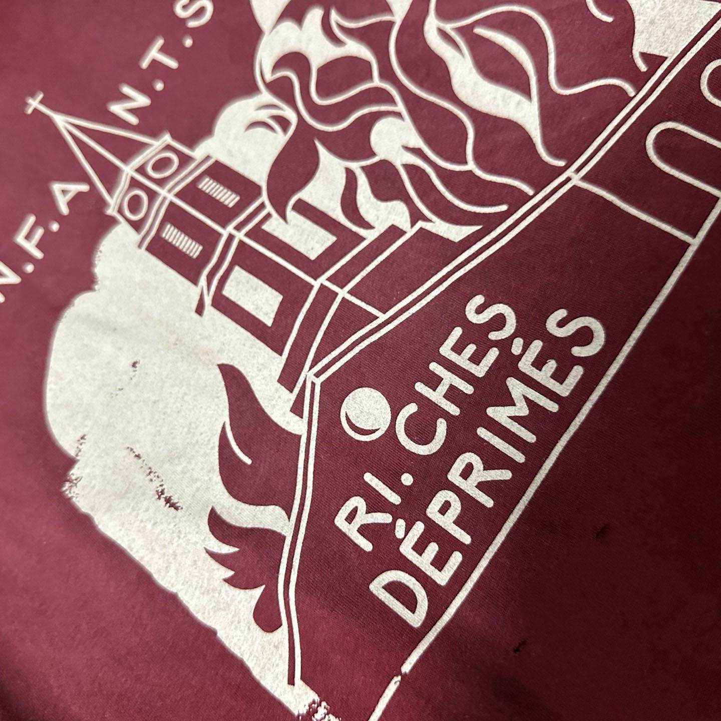 Enfants Riches Déprimés Burning Church T-Shirt 'Dark Scarlet' - DopestKickz