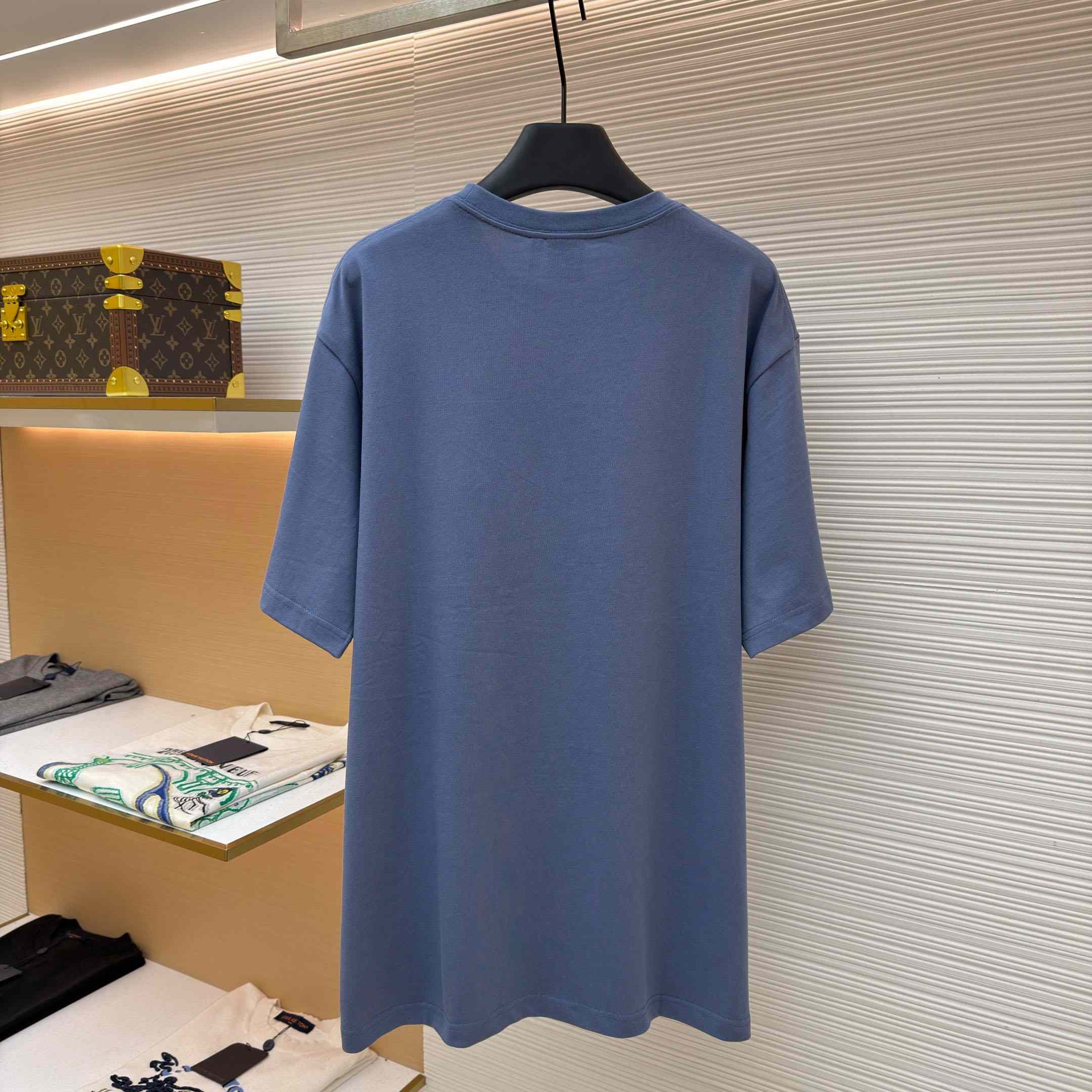 Dior T-Shirt With Book Cover Embroidery, Relaxed Fit - DopestKickz