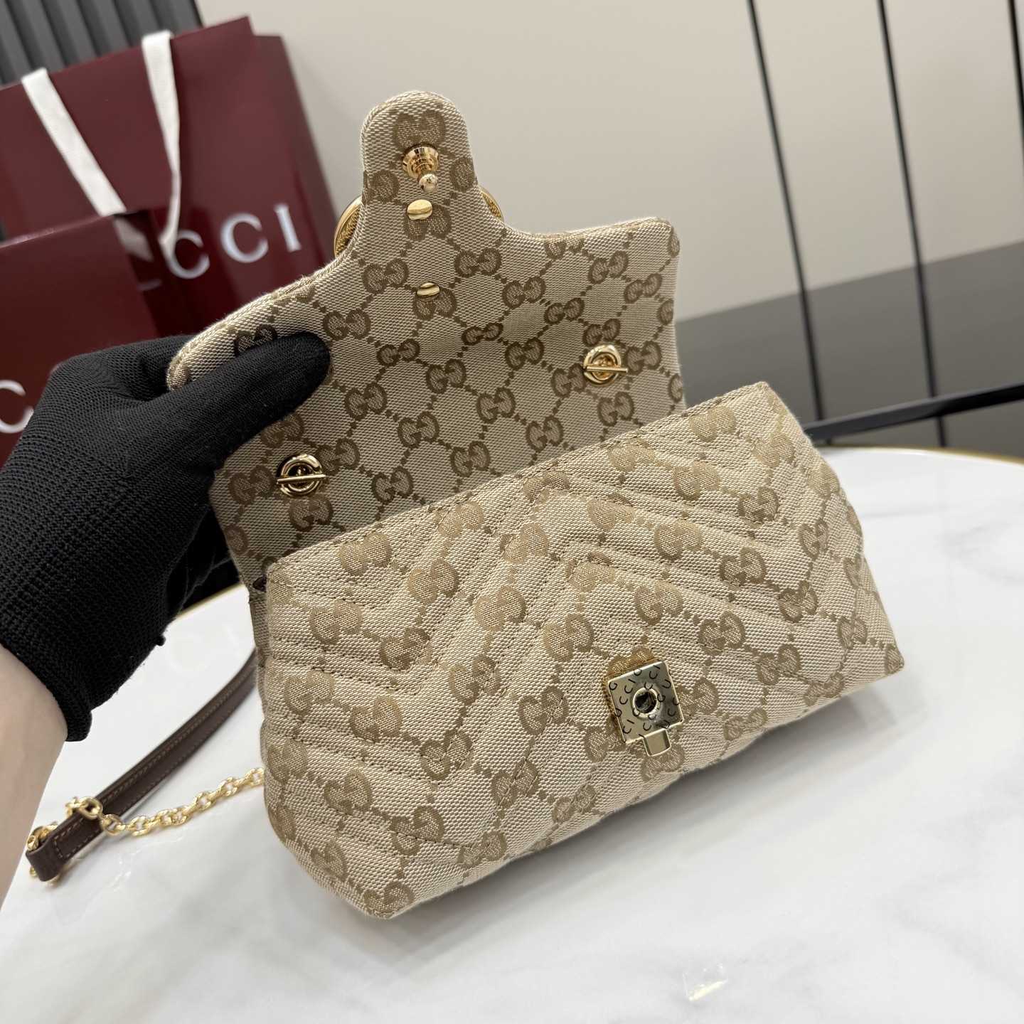 Gucci GG Marmont Mini Shoulder Bag - DopestKickz
