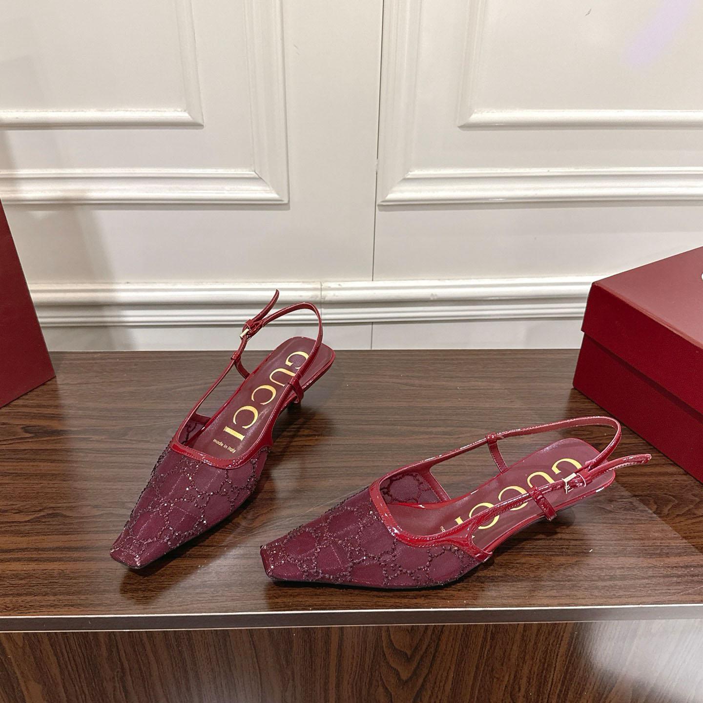 Gucci Women's GG Crystal Slingback Pump - DopestKickz