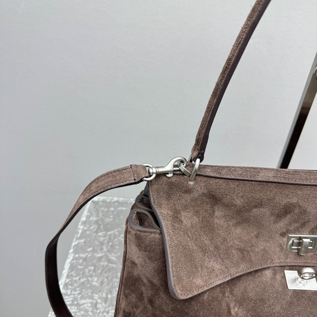 Balenciaga Rodeo Handbag Medium In Light Espresso - DopestKickz