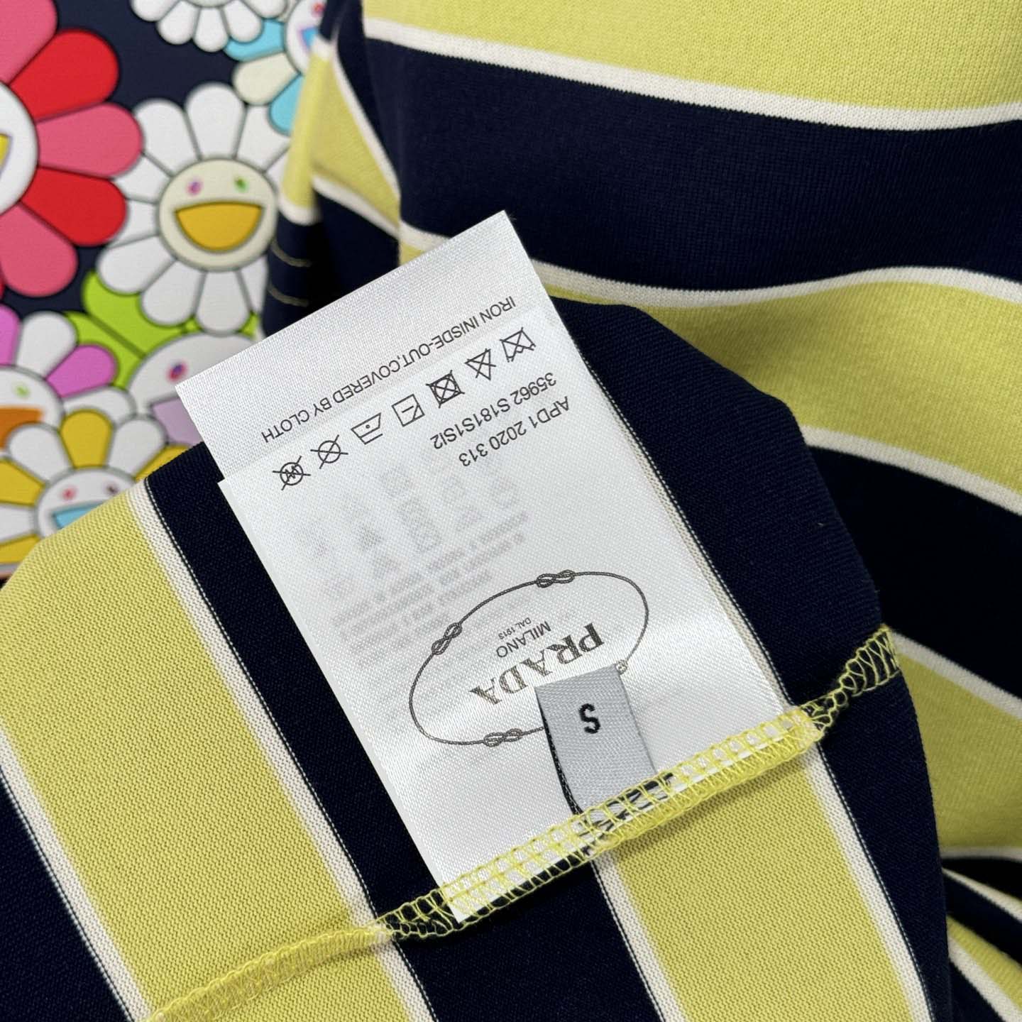 Prada Oversized Striped Jersey T-shirt - DopestKickz