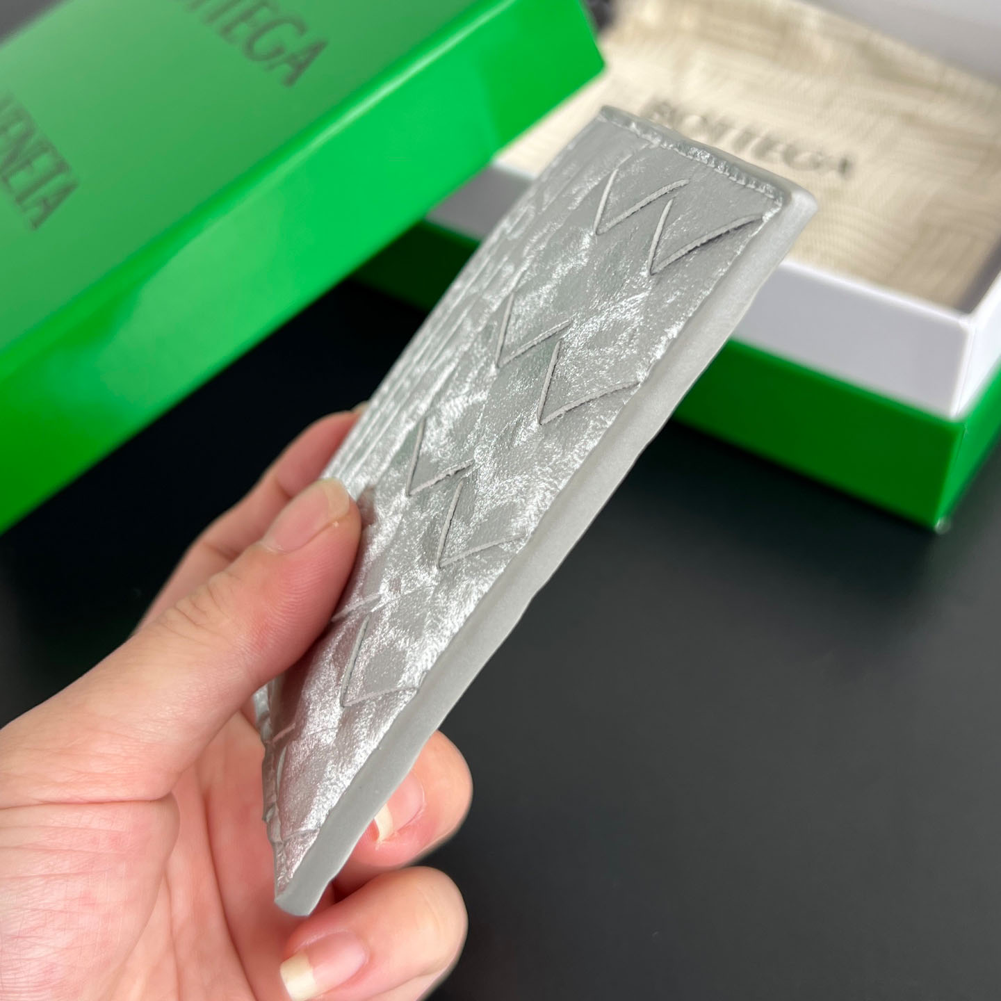 Bottega Veneta Intrecciato Credit Card Case - DopestKickz