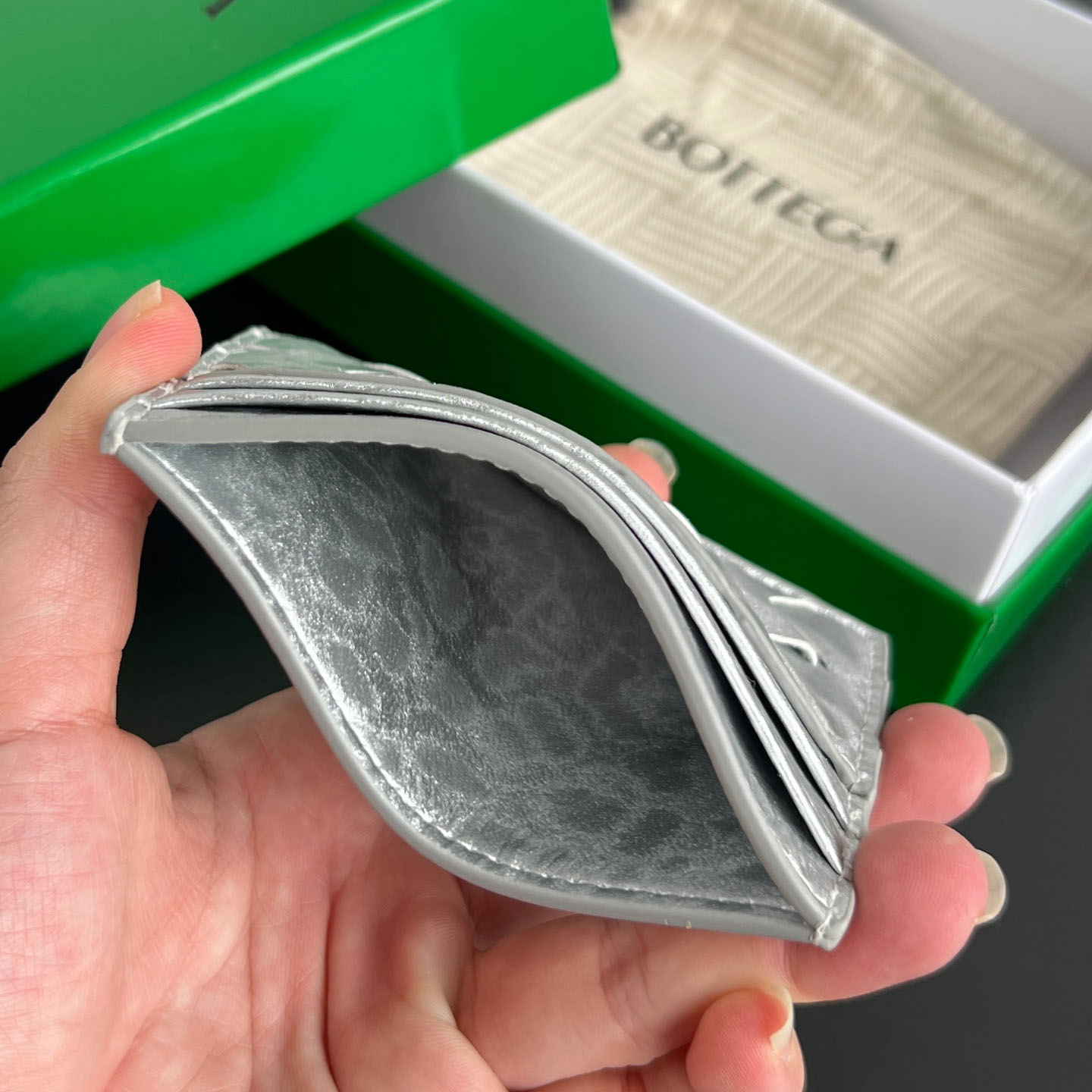 Bottega Veneta Intrecciato Credit Card Case - DopestKickz