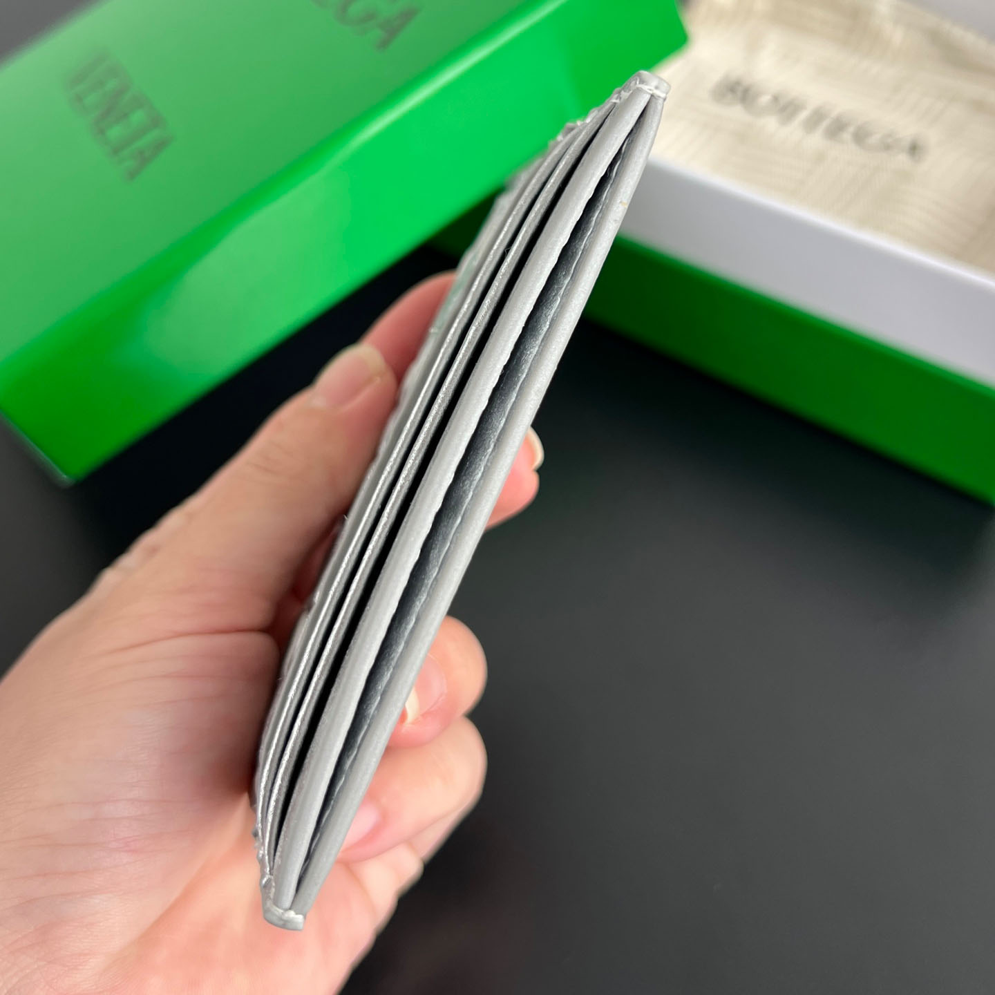 Bottega Veneta Intrecciato Credit Card Case - DopestKickz