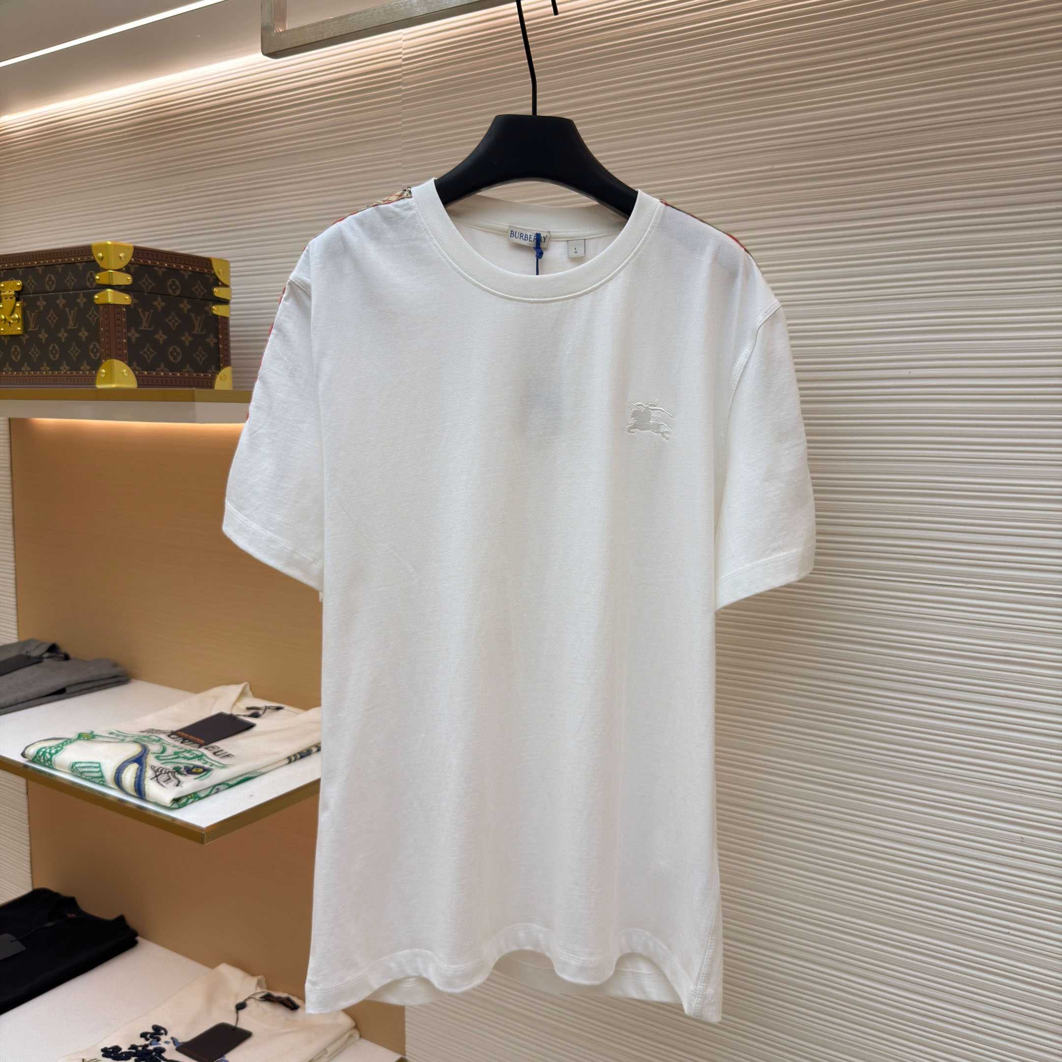 Burberry Check Trim Cotton T-shirt - DopestKickz