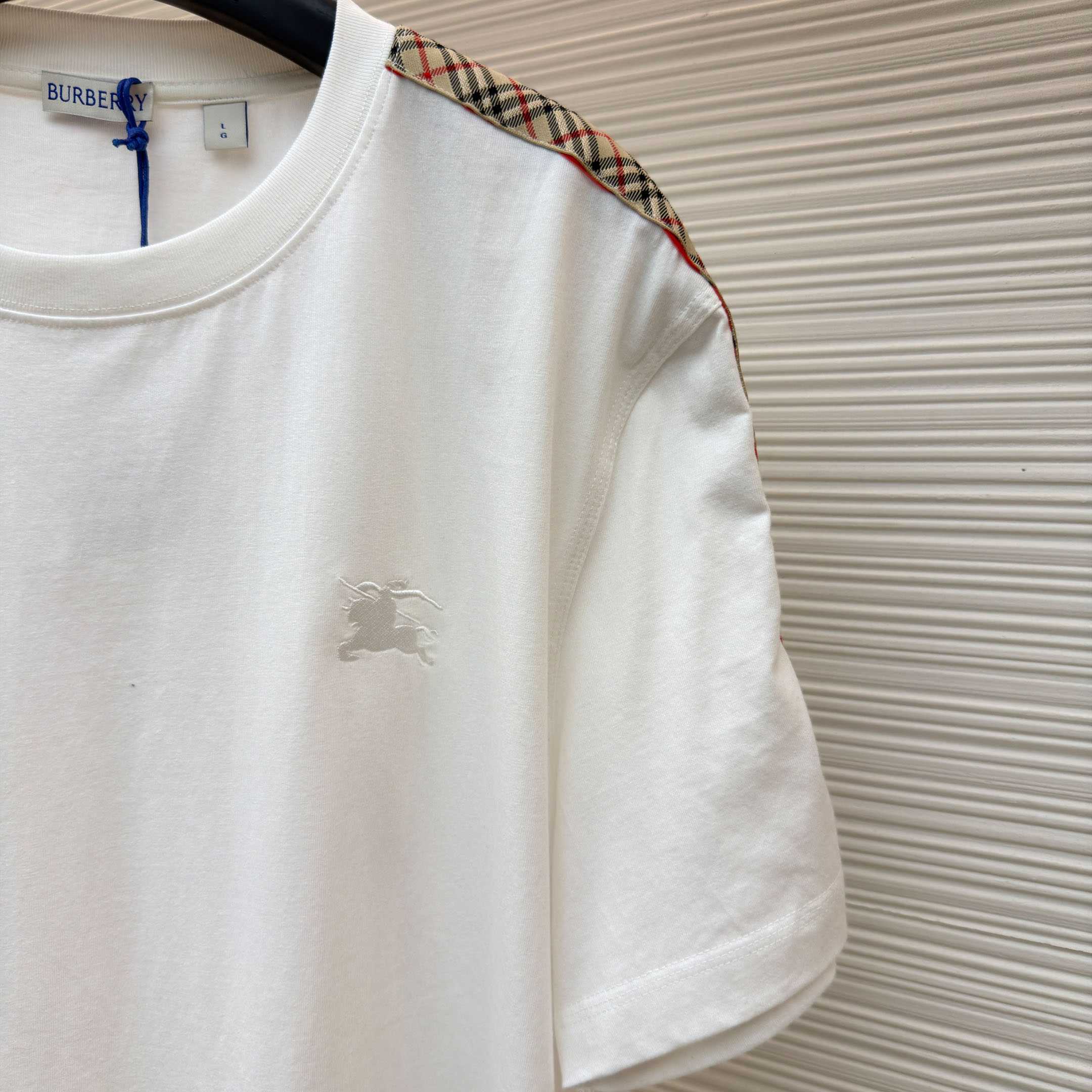 Burberry Check Trim Cotton T-shirt - DopestKickz