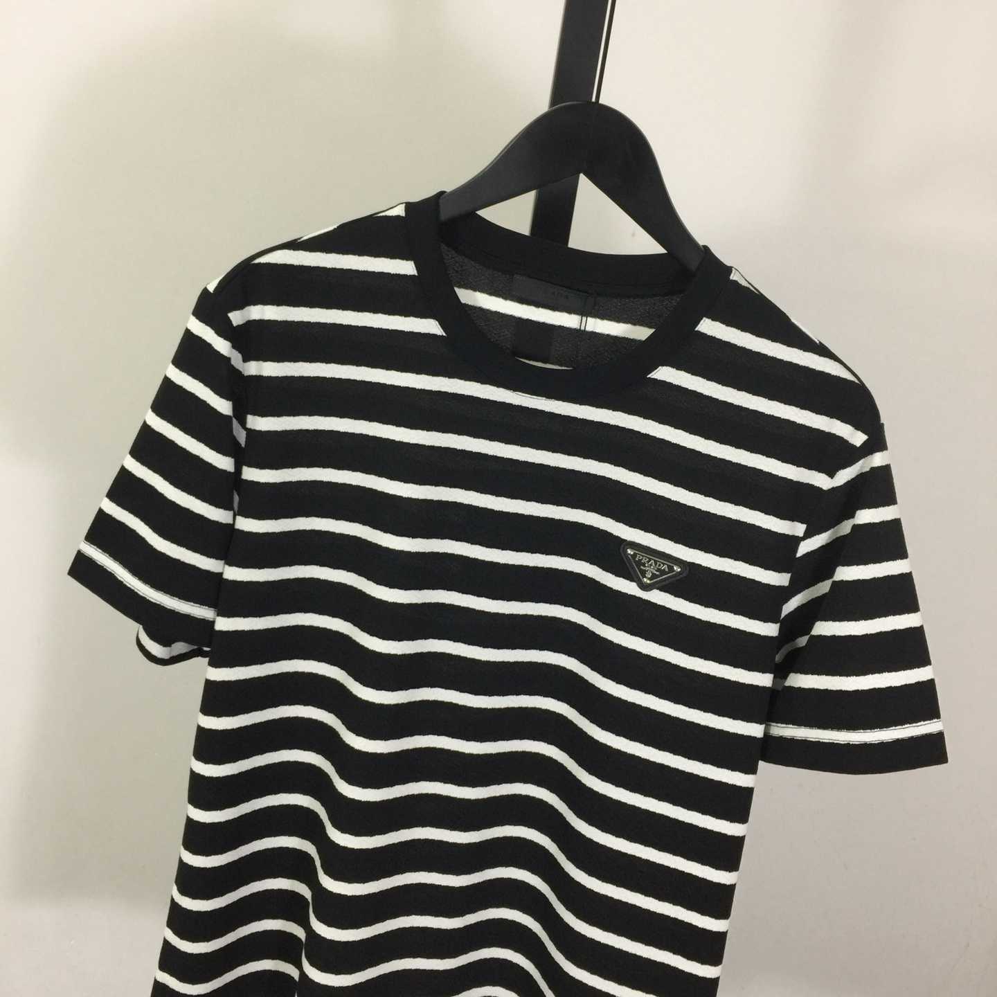 Prada Striped Short Sleeve Cotton T-Shirt - DopestKickz