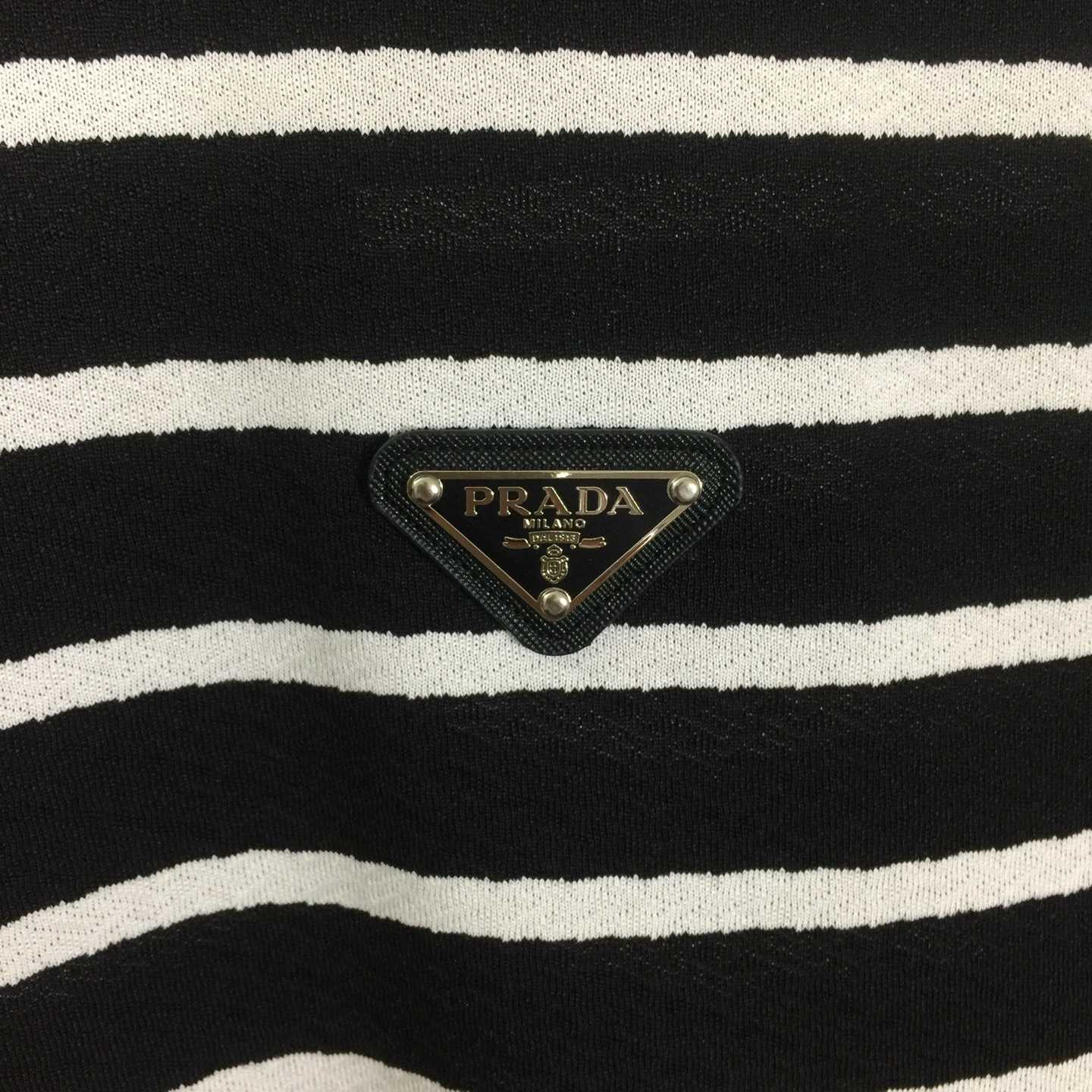 Prada Striped Short Sleeve Cotton T-Shirt - DopestKickz