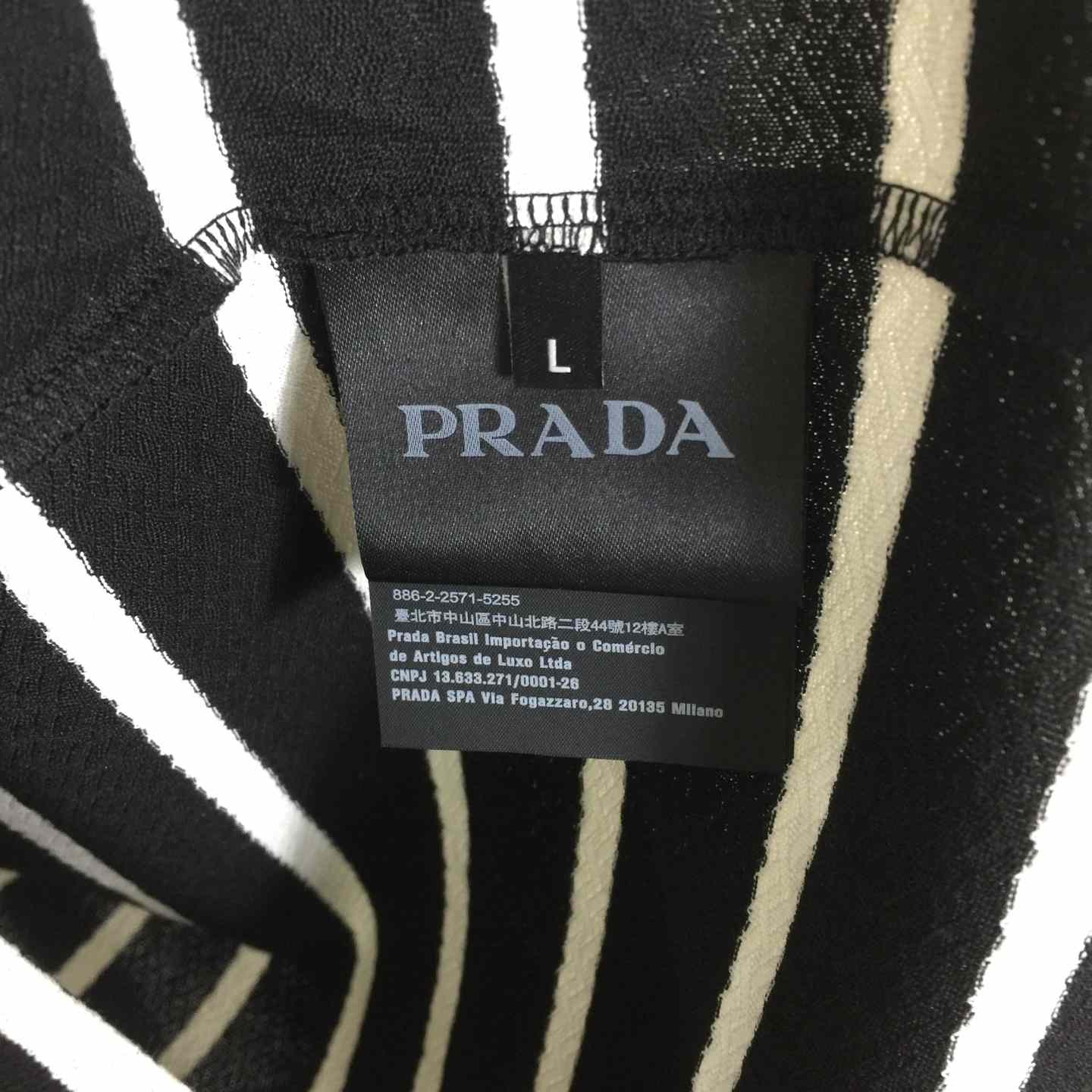 Prada Striped Short Sleeve Cotton T-Shirt - DopestKickz