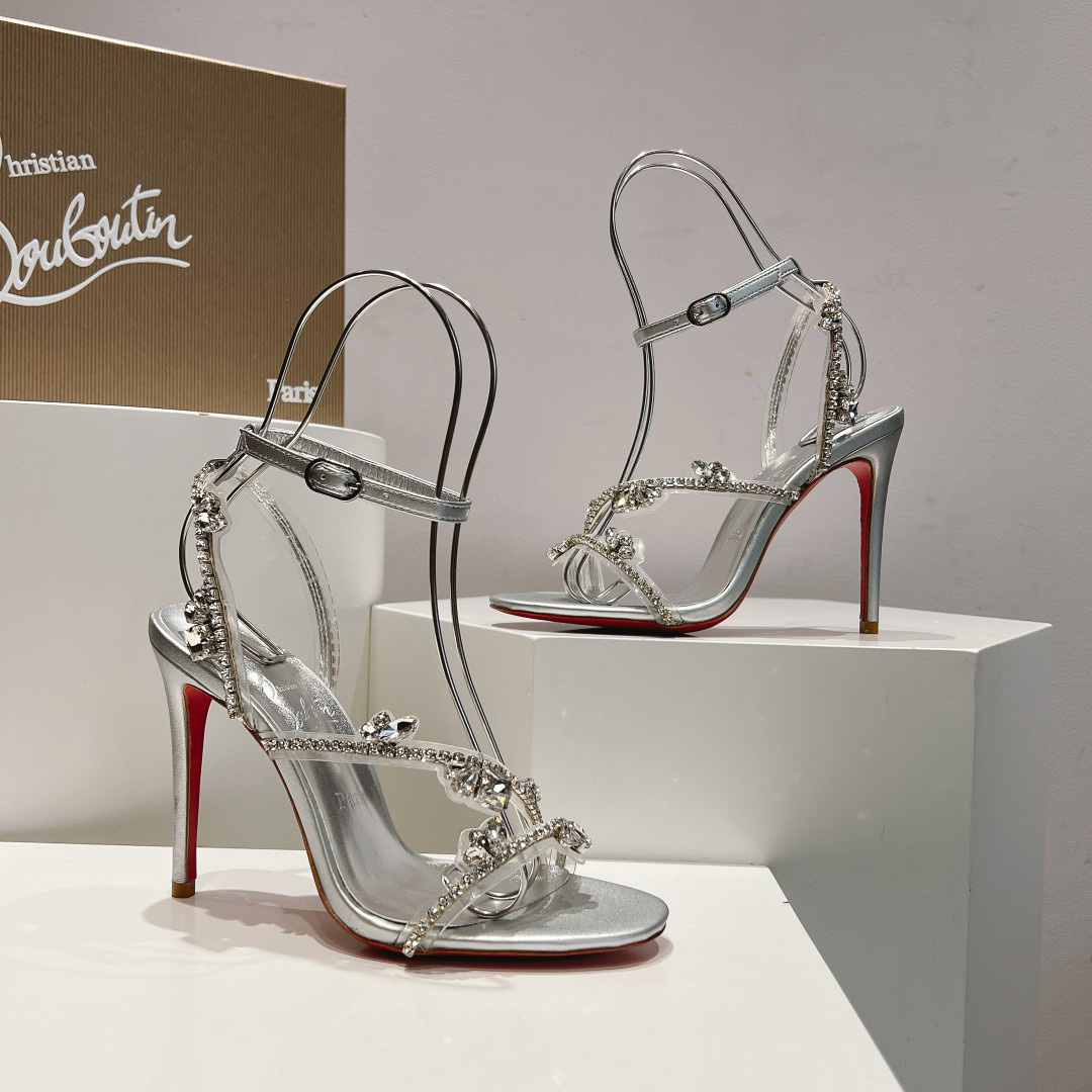 Christian Louboutin Joli Queen Embellished Sandals - DopestKickz