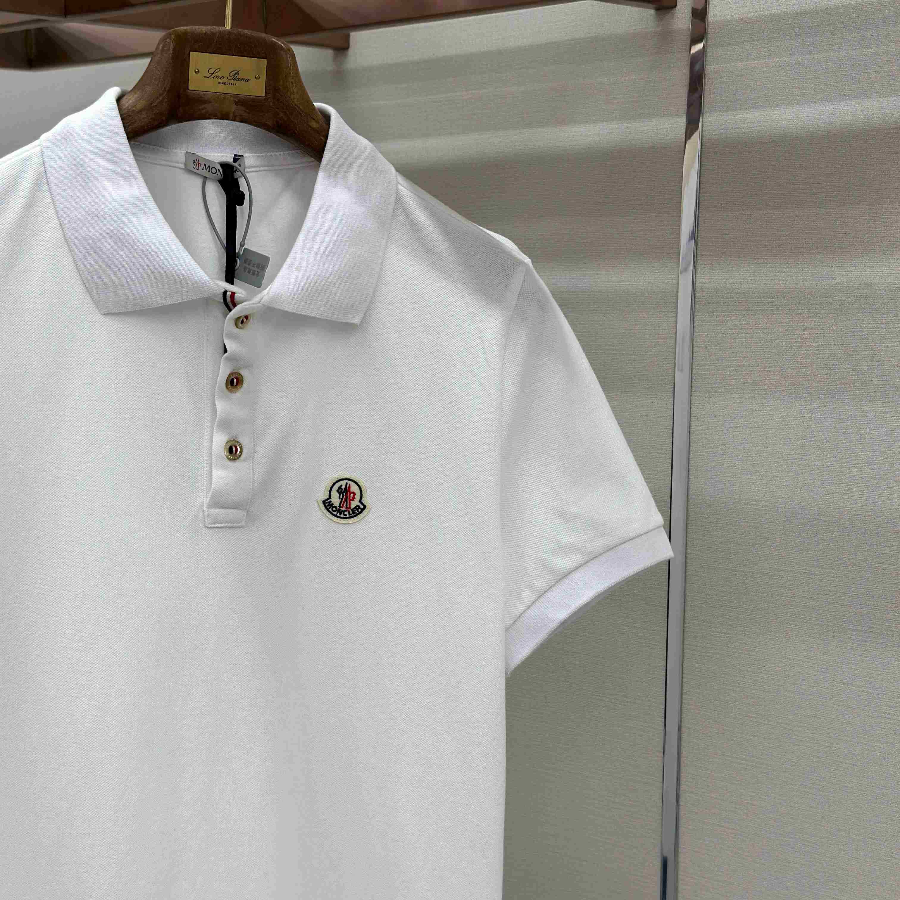 Moncler Logo Patch Cotton Polo Shirt - DopestKickz