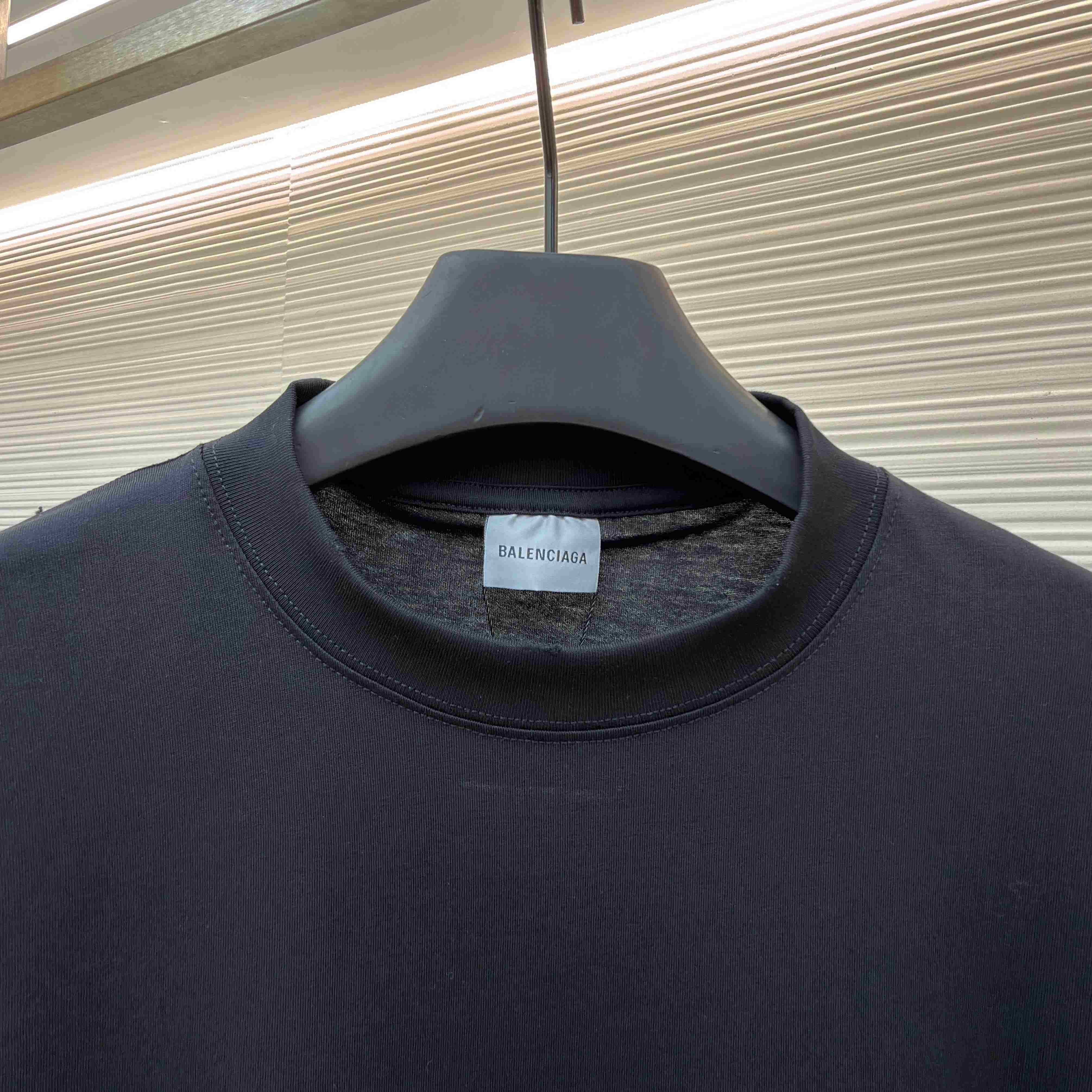 Balenciaga Paris Thunderstorm Oversized T-shirt In Black - DopestKickz