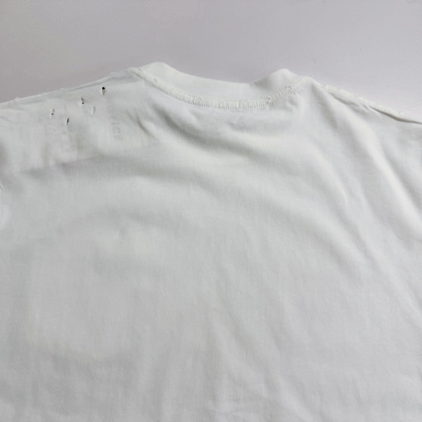 Enfants Riches Déprimés  Distressed Logo-Print Cotton-Jersey T-Shirt - White - DopestKickz