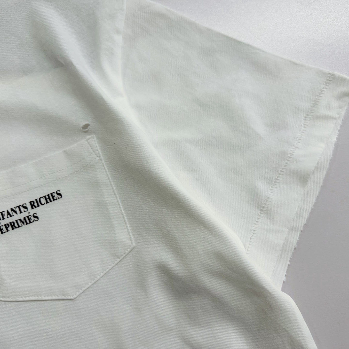 Enfants Riches Déprimés  Distressed Logo-Print Cotton-Jersey T-Shirt - White - DopestKickz