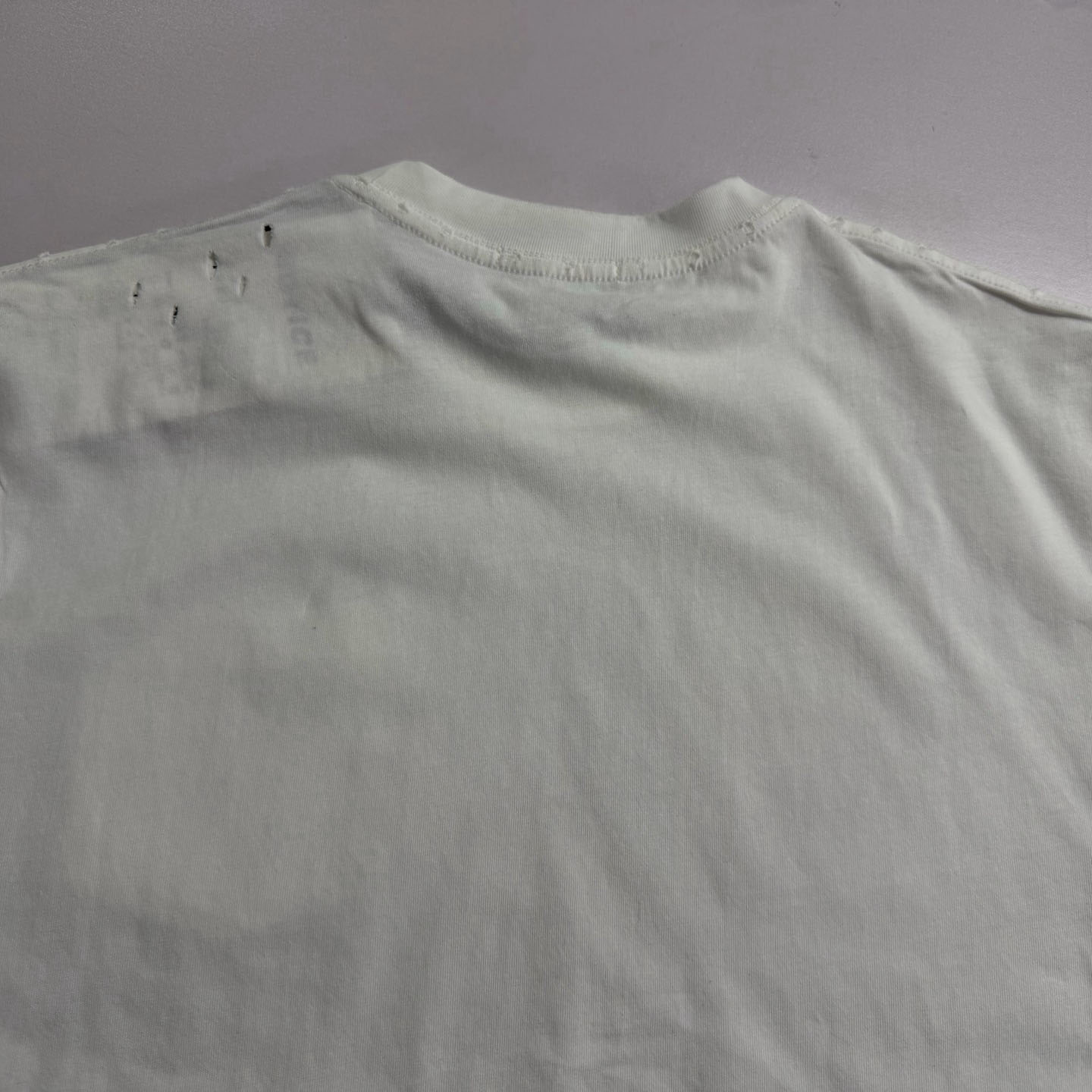 Enfants Riches Déprimés  Distressed Logo-Print Cotton-Jersey T-Shirt - White - DopestKickz