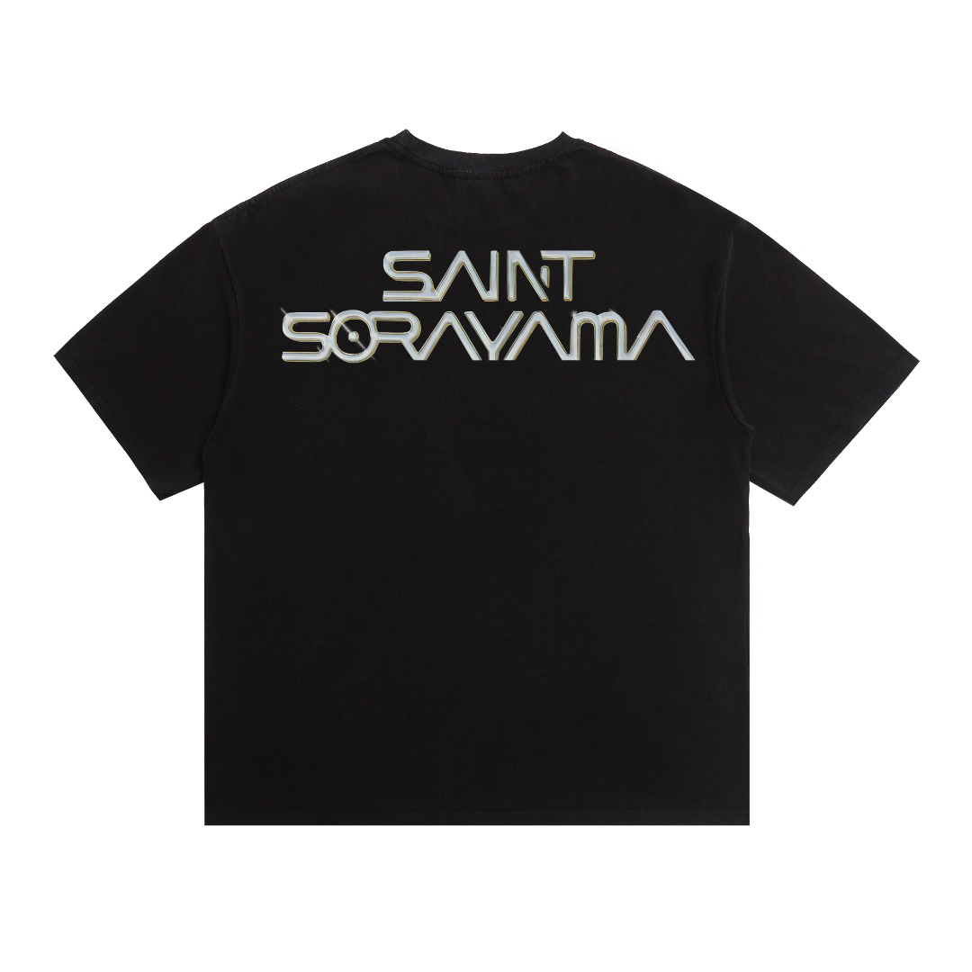 Saint Michael Mask Srym Short Sleeve Tee 'Black' - DopestKickz
