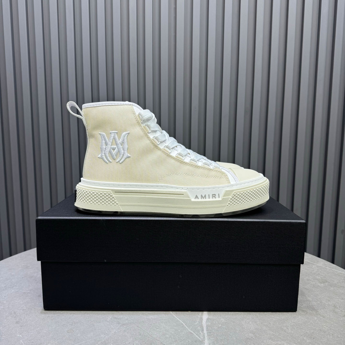 Amiri M.A. Logo Court High 'Alabaster' - DopestKickz