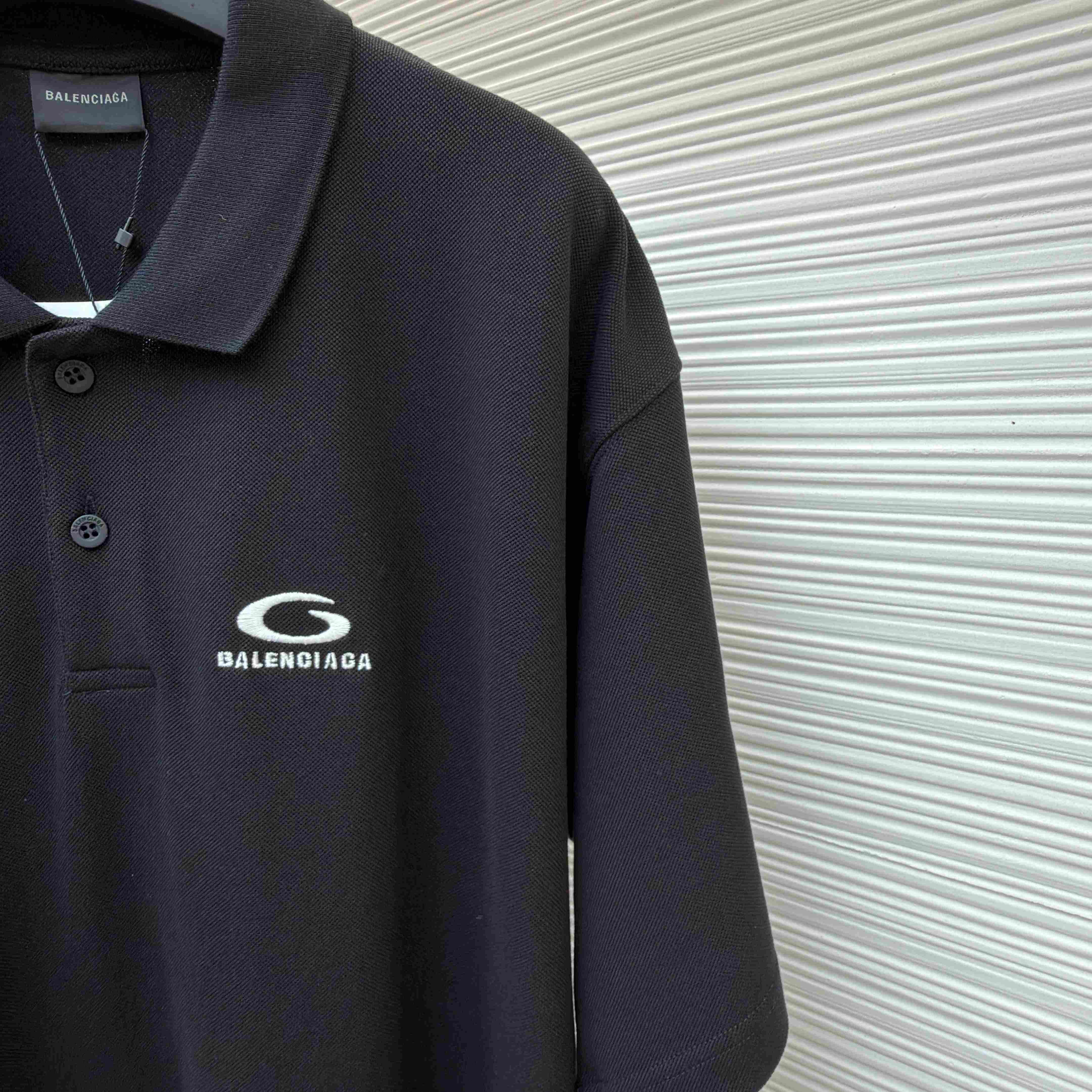 Balenciaga Laurel Classic Regular Polo In Black - DopestKickz