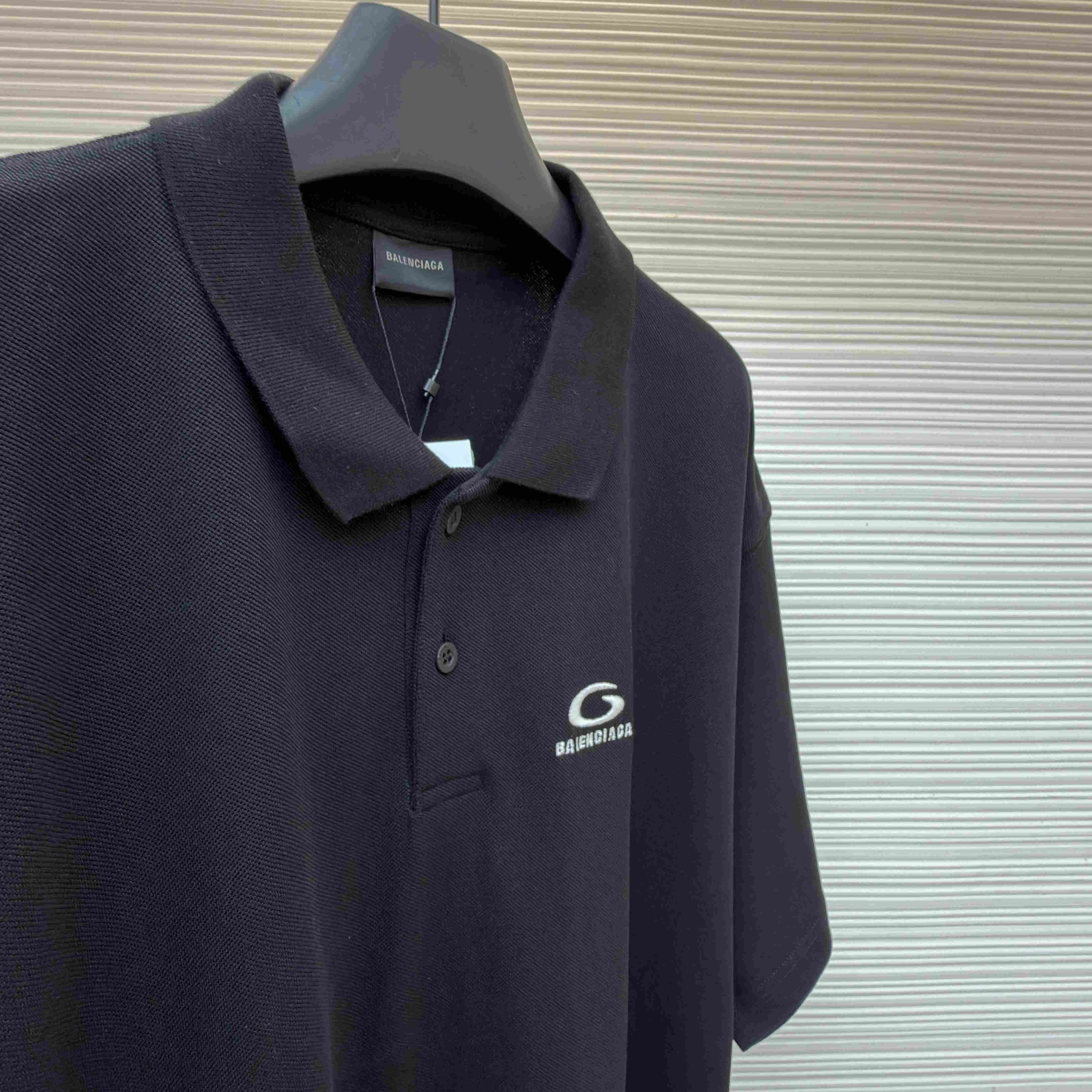 Balenciaga Laurel Classic Regular Polo In Black - DopestKickz