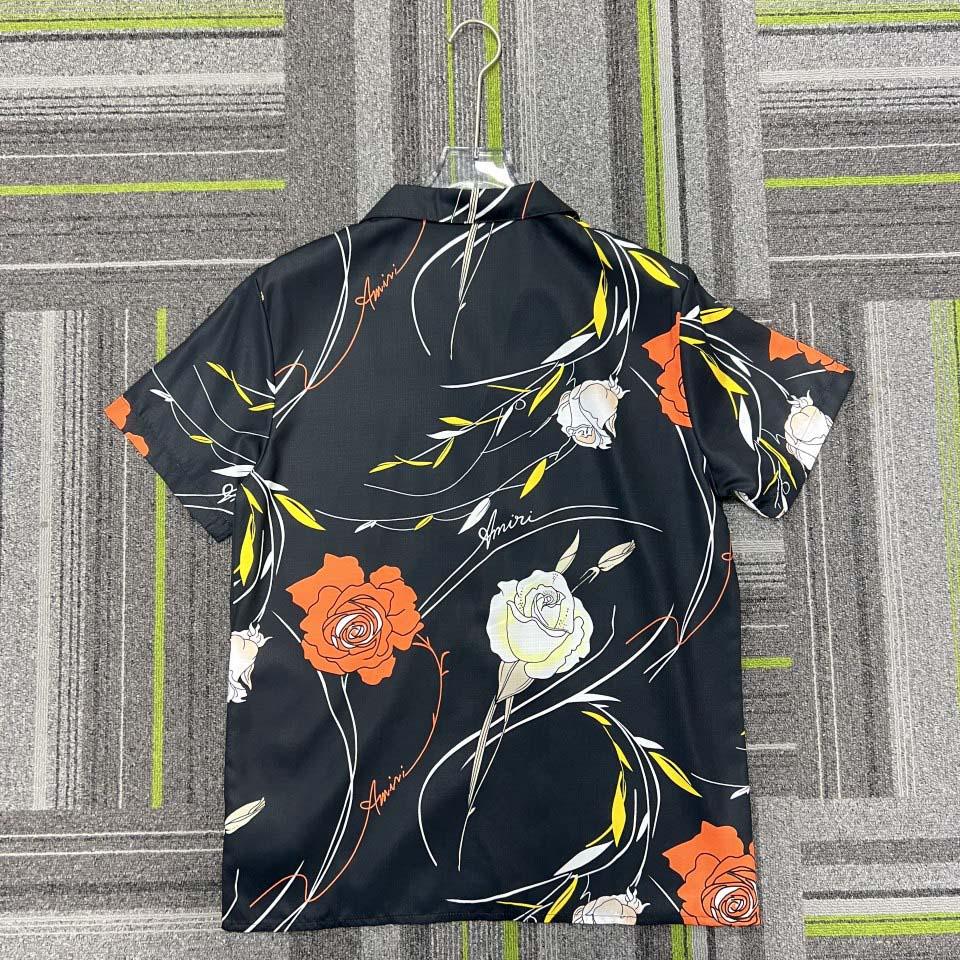 Amiri Floral Camp Shirt 'Black' - DopestKickz