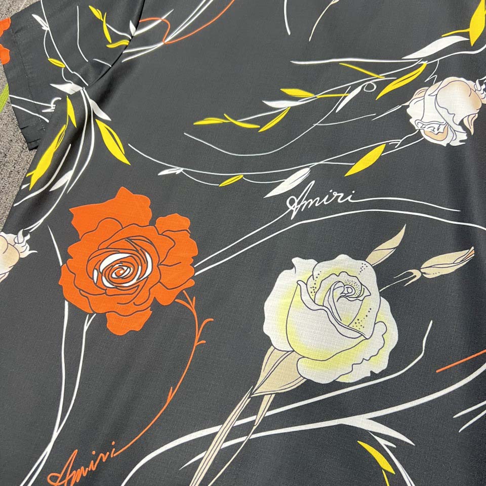 Amiri Floral Camp Shirt 'Black' - DopestKickz