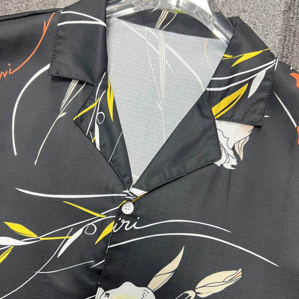 Amiri Floral Camp Shirt 'Black' - DopestKickz
