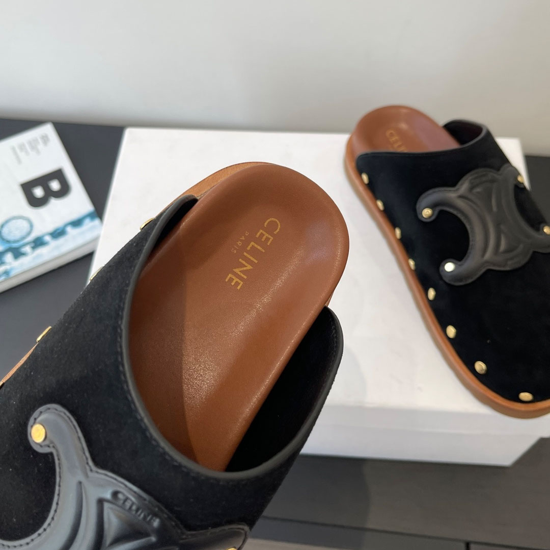 CELINE PITEA CLOG IN Suede Calfskin - DopestKickz