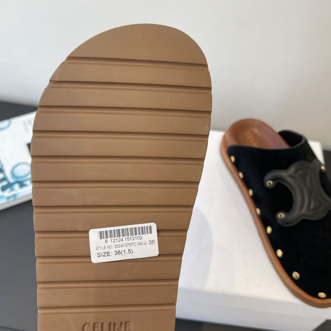 CELINE PITEA CLOG IN Suede Calfskin - DopestKickz