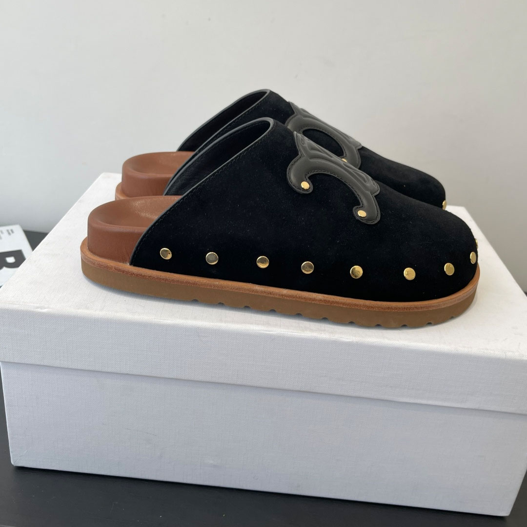 CELINE PITEA CLOG IN Suede Calfskin - DopestKickz