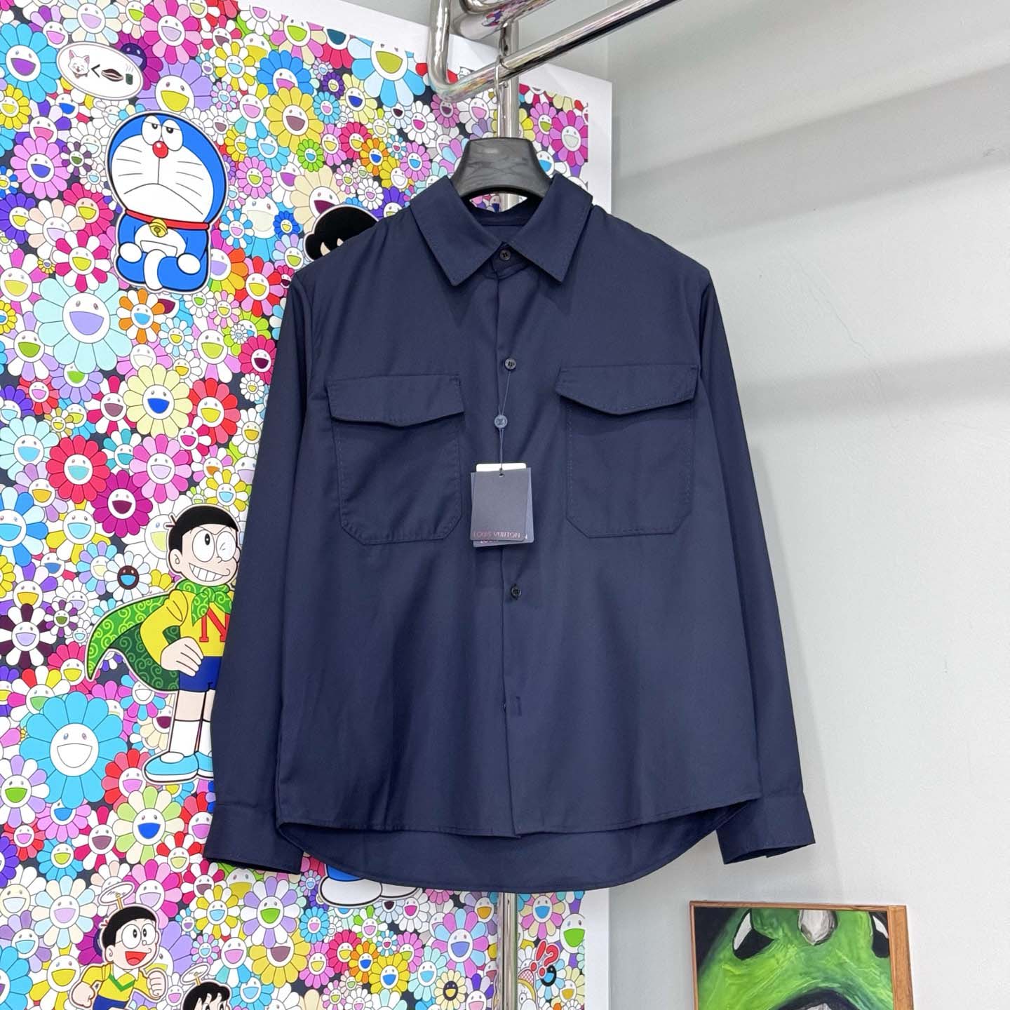 Louis Vuitton Long-Sleeved Cotton-Silk Crepe Shirt  1AJSPT - DopestKickz