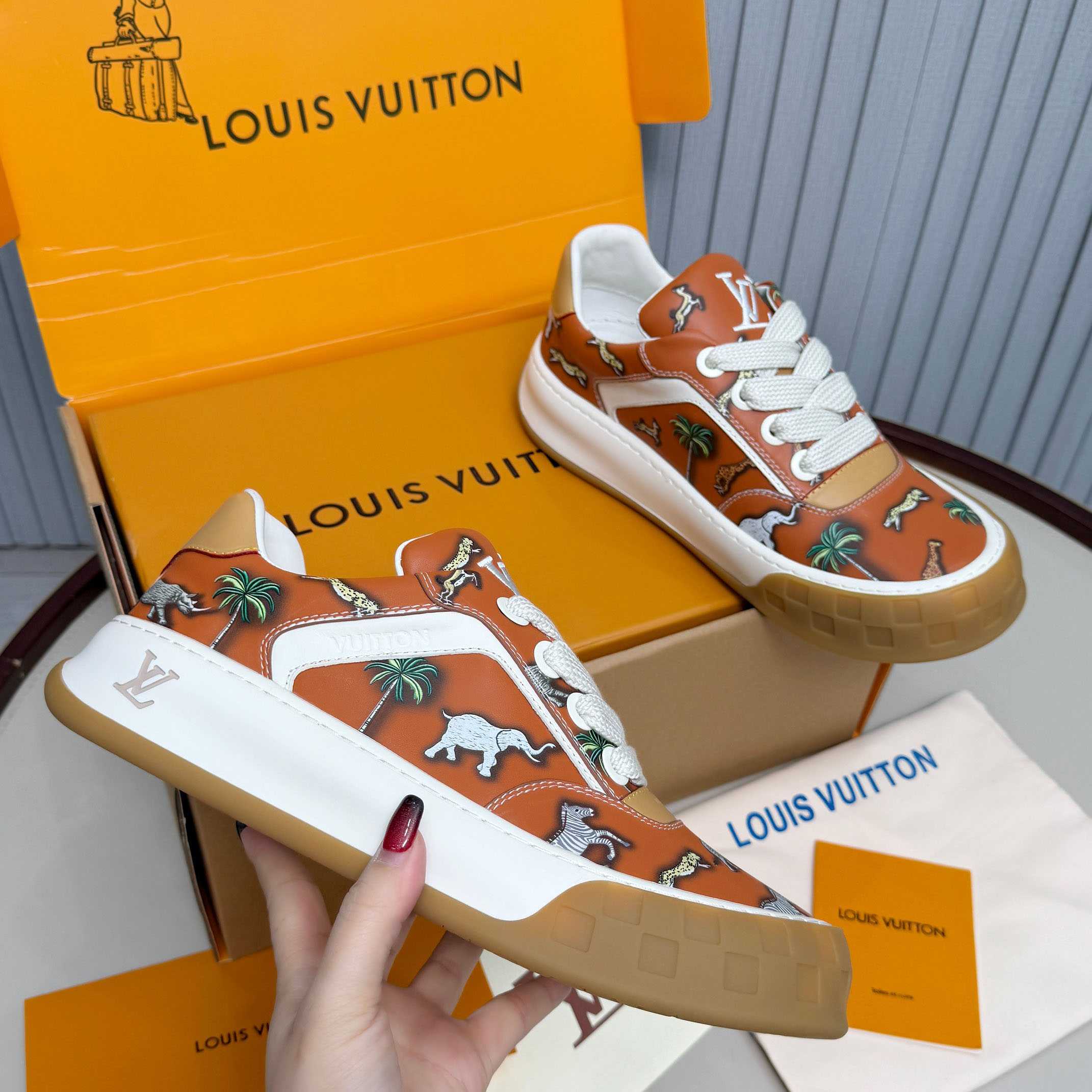 Louis Vuitton LV x The Darjeeling Limited LV Tilted Sneaker  1AJTL3 - DopestKickz